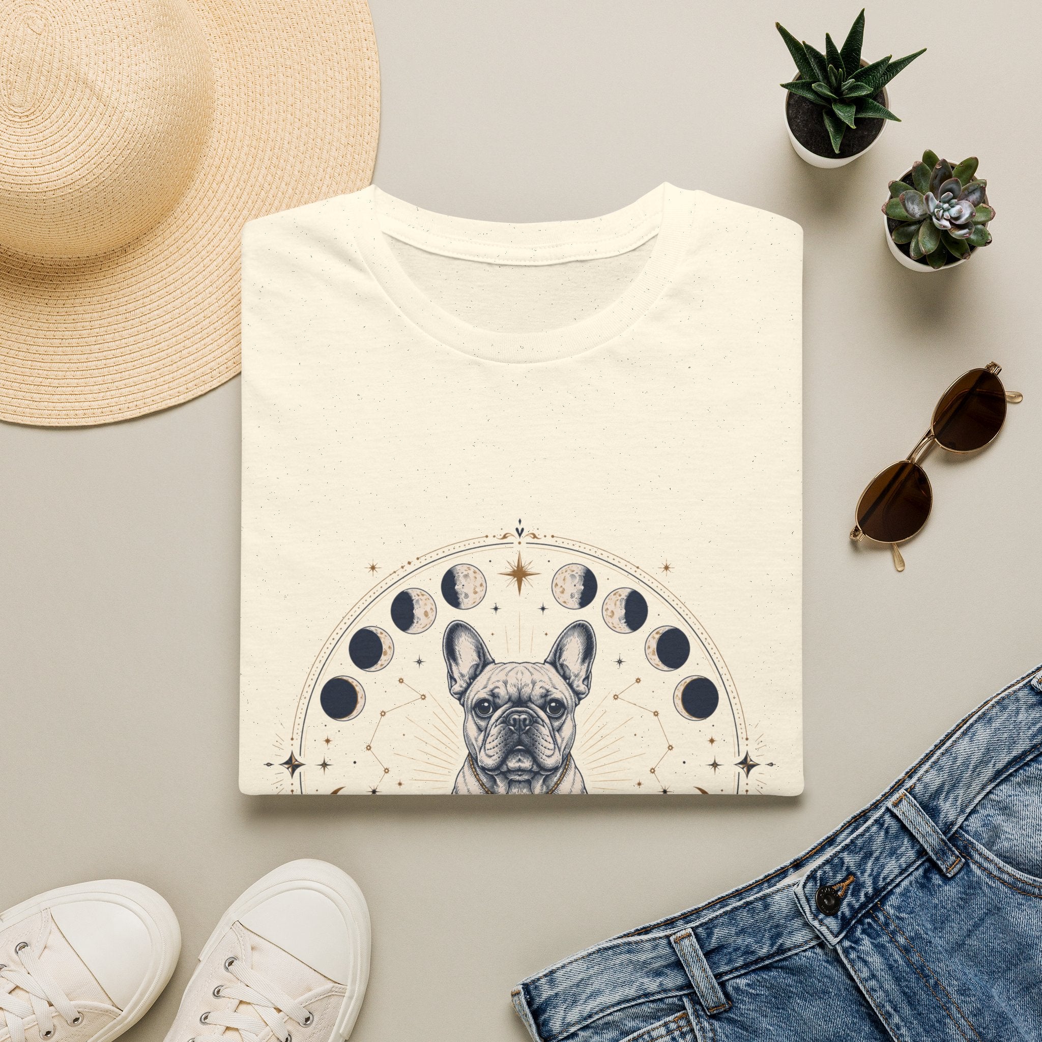 Frenchie Moon Phase T-Shirt