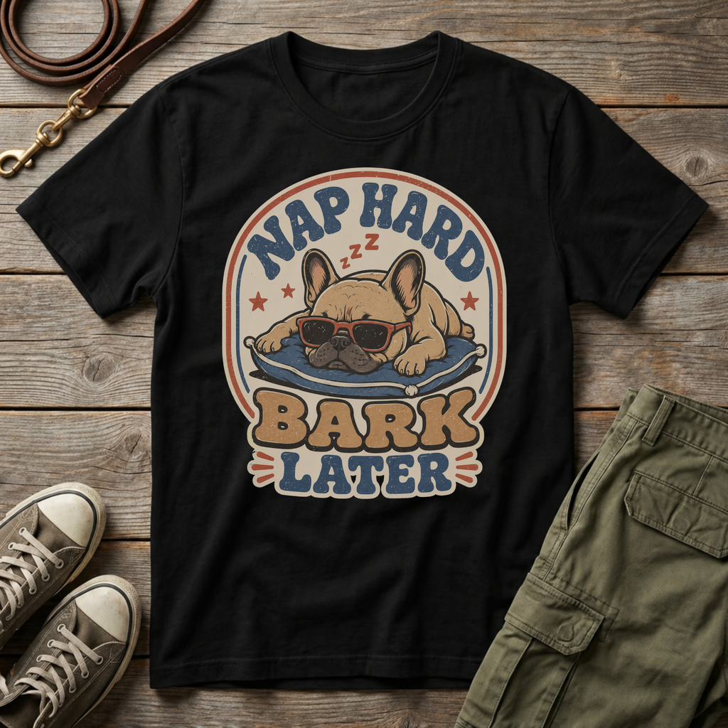 Frenchie Nap Hard T-Shirt