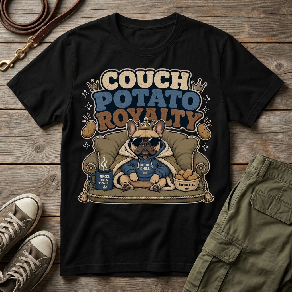 Frenchie Couch Potato Royalty T-Shirt