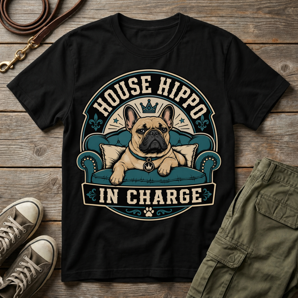 House Hippo In Charge T-Shirt