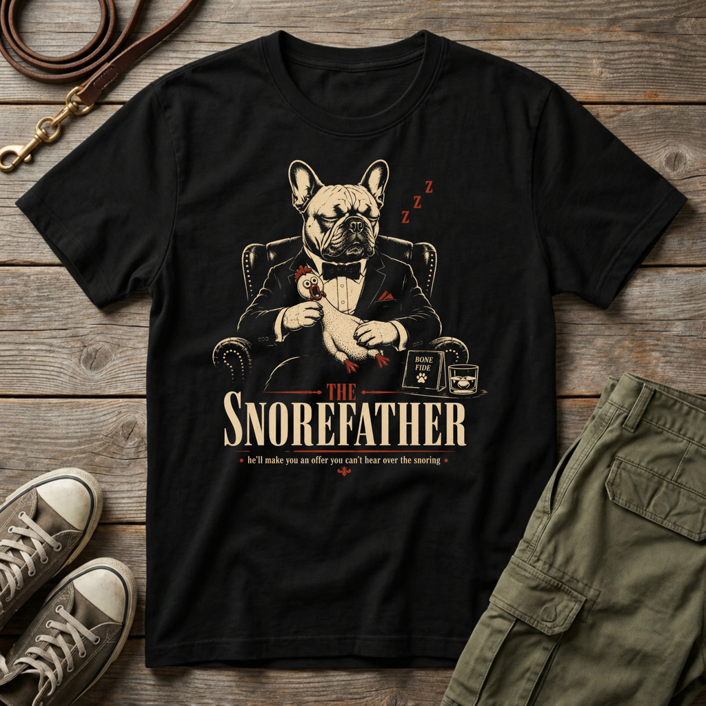 Frenchie Snore Father T-Shirt