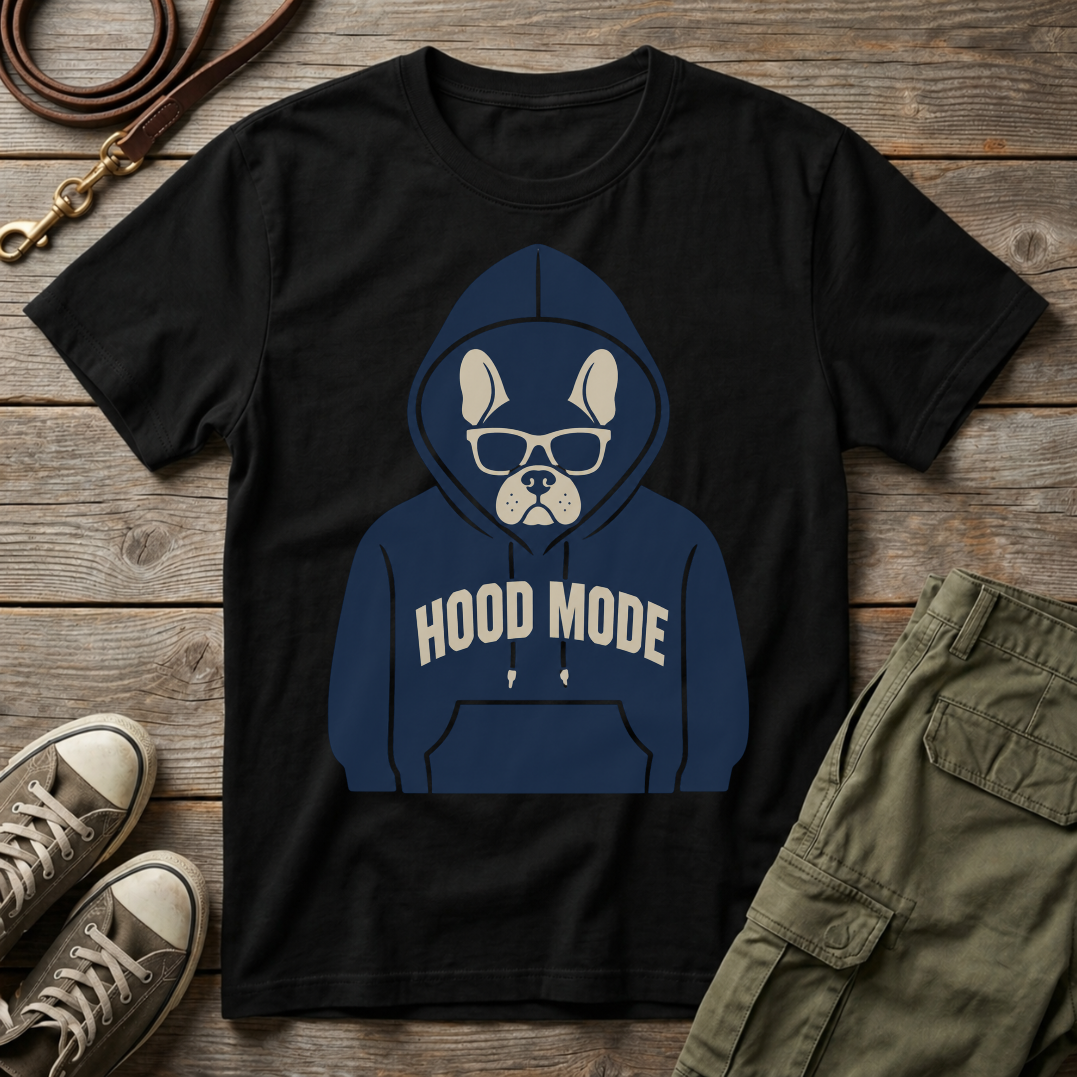 Frenchie Hood Mode T-Shirt