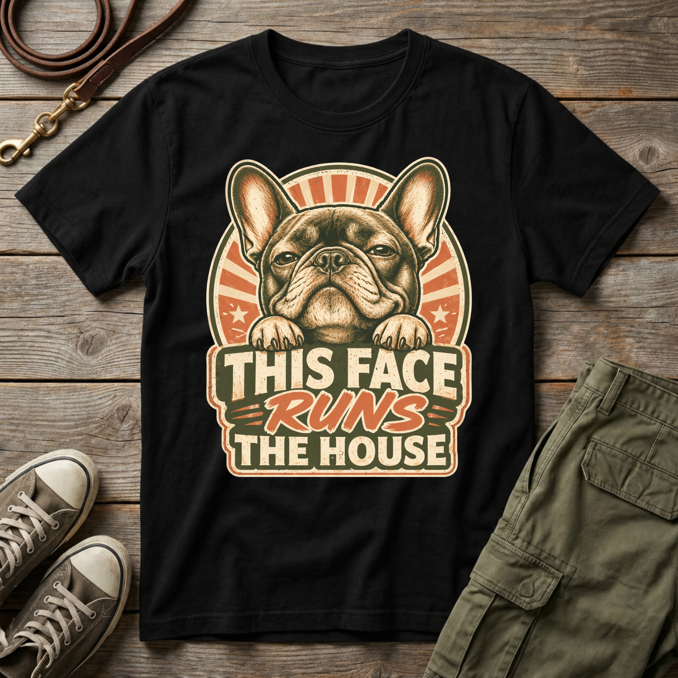 Frenchie Runs The House T-Shirt