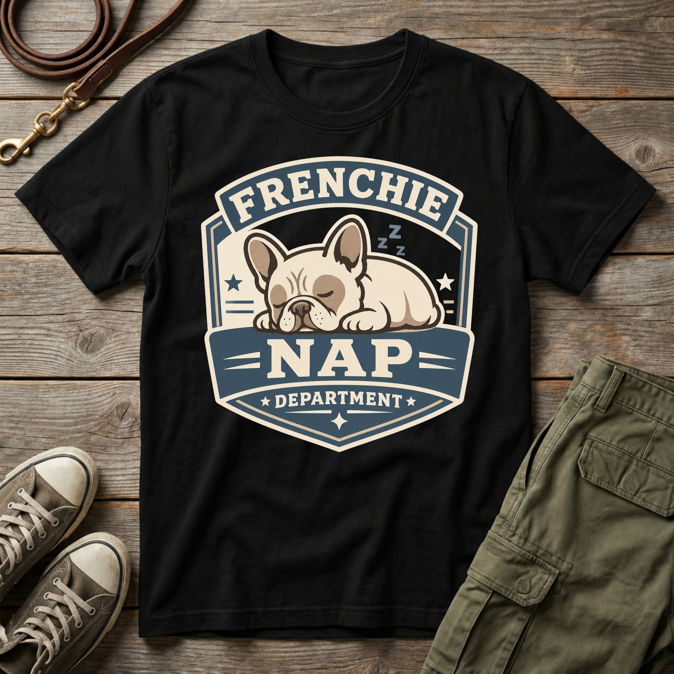Frenchie Nap Department T-Shirt