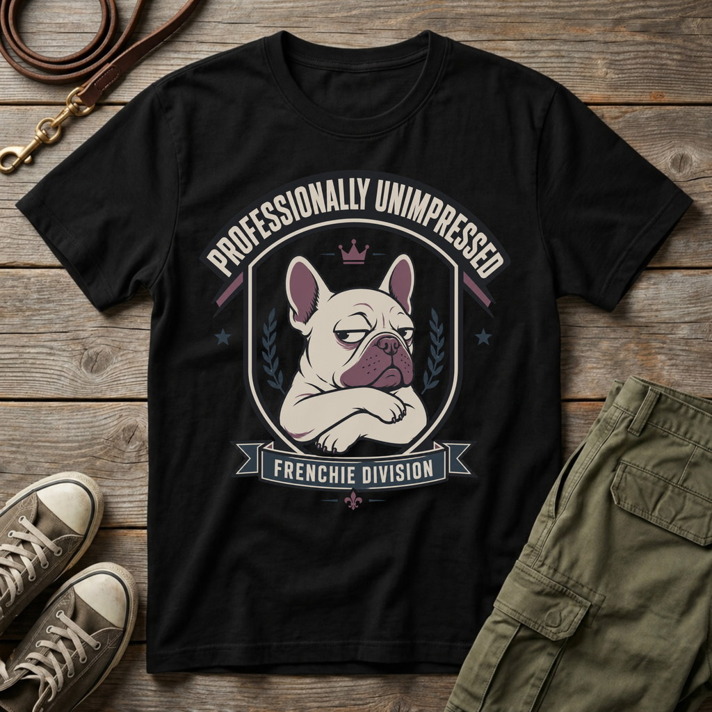 Professionally Unimpressed Frenchie Division T-Shirt