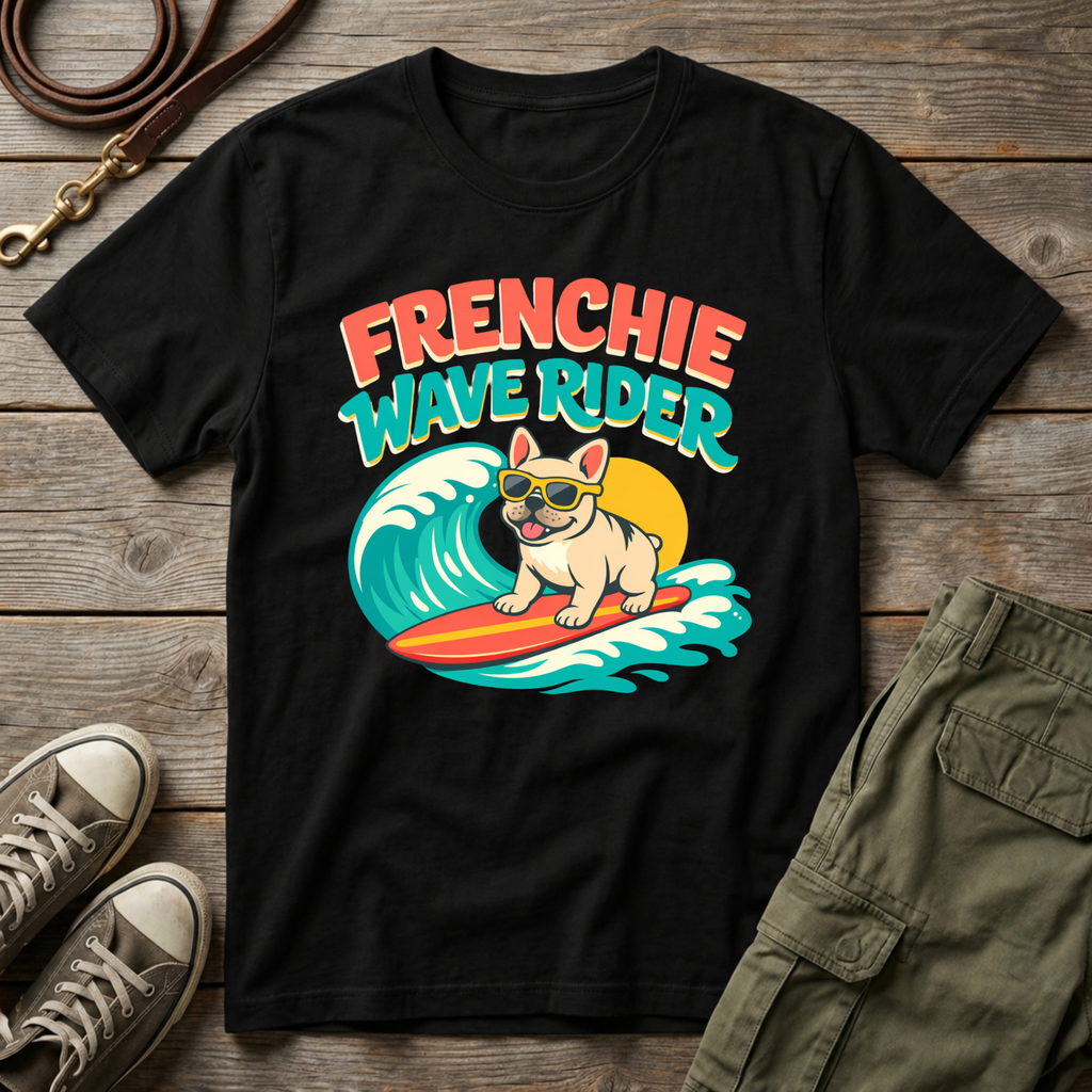 Frenchie Wave Rider T-Shirt
