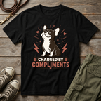 Frenchie Charged By Compliments T-Shirt