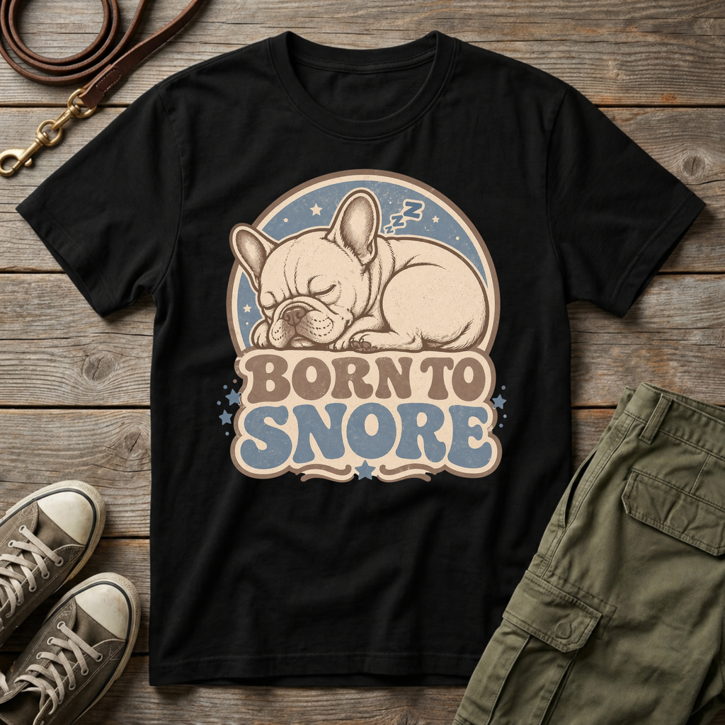 Frenchie Born To Snore T-Shirt