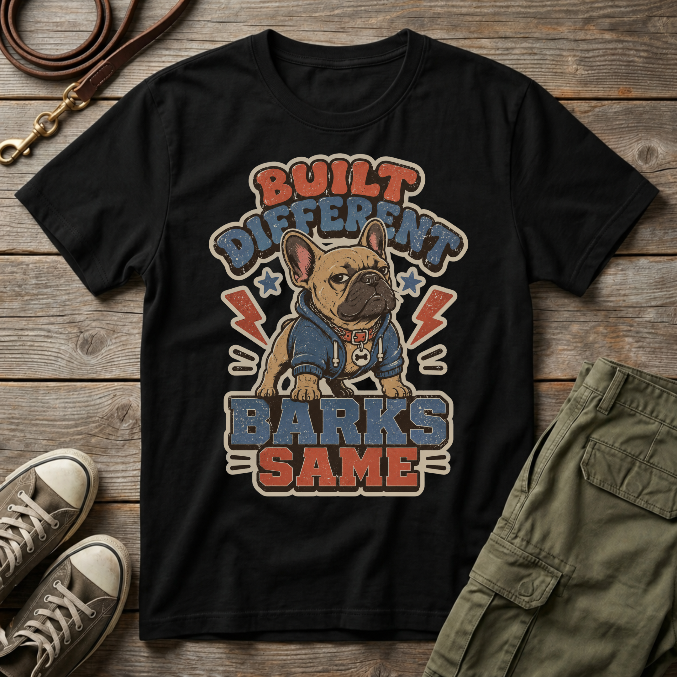 Frenchie Built Different T-Shirt