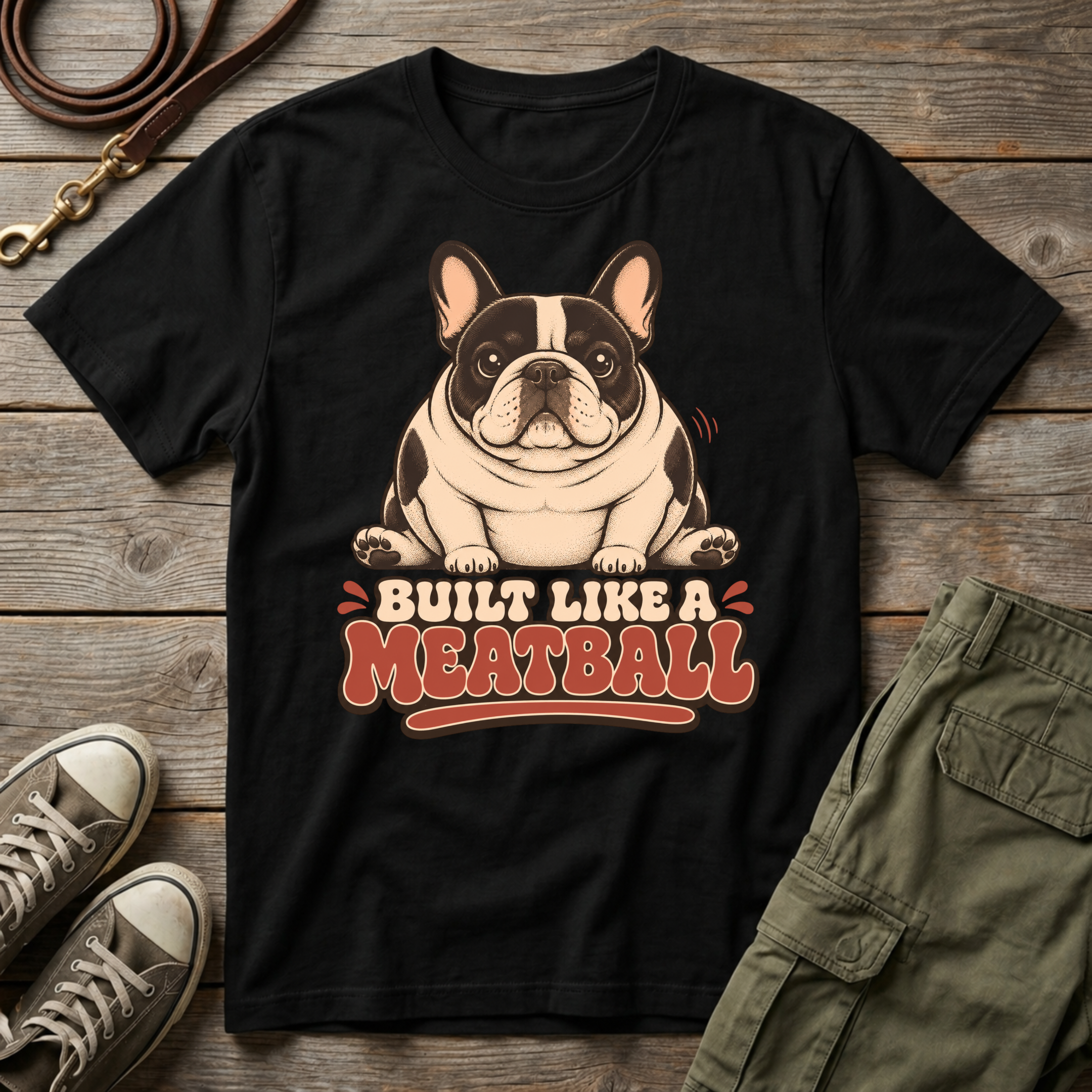 Frenchie Built Like A Meatball T-Shirt