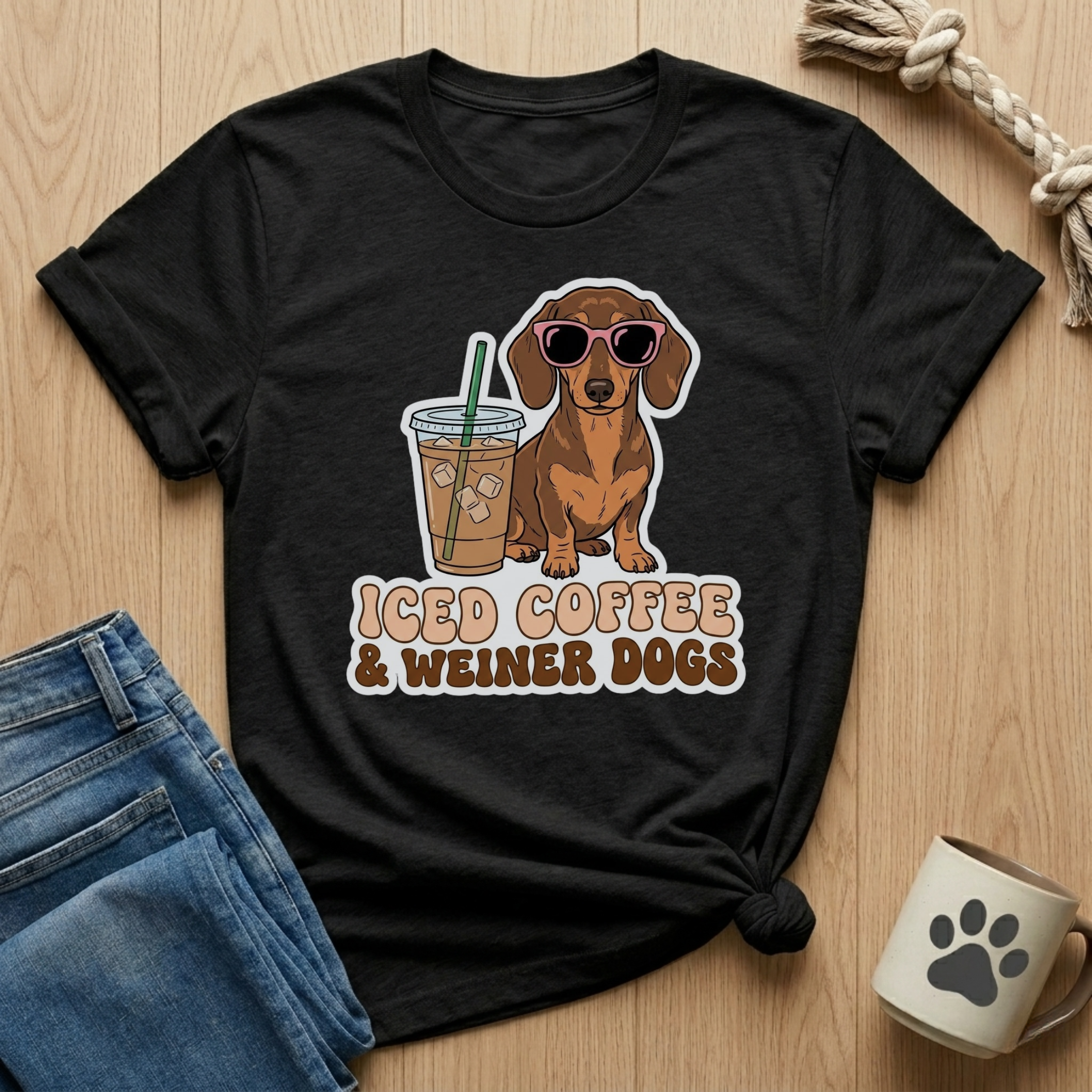 Iced Coffee & Weiner Dogs T-Shirt