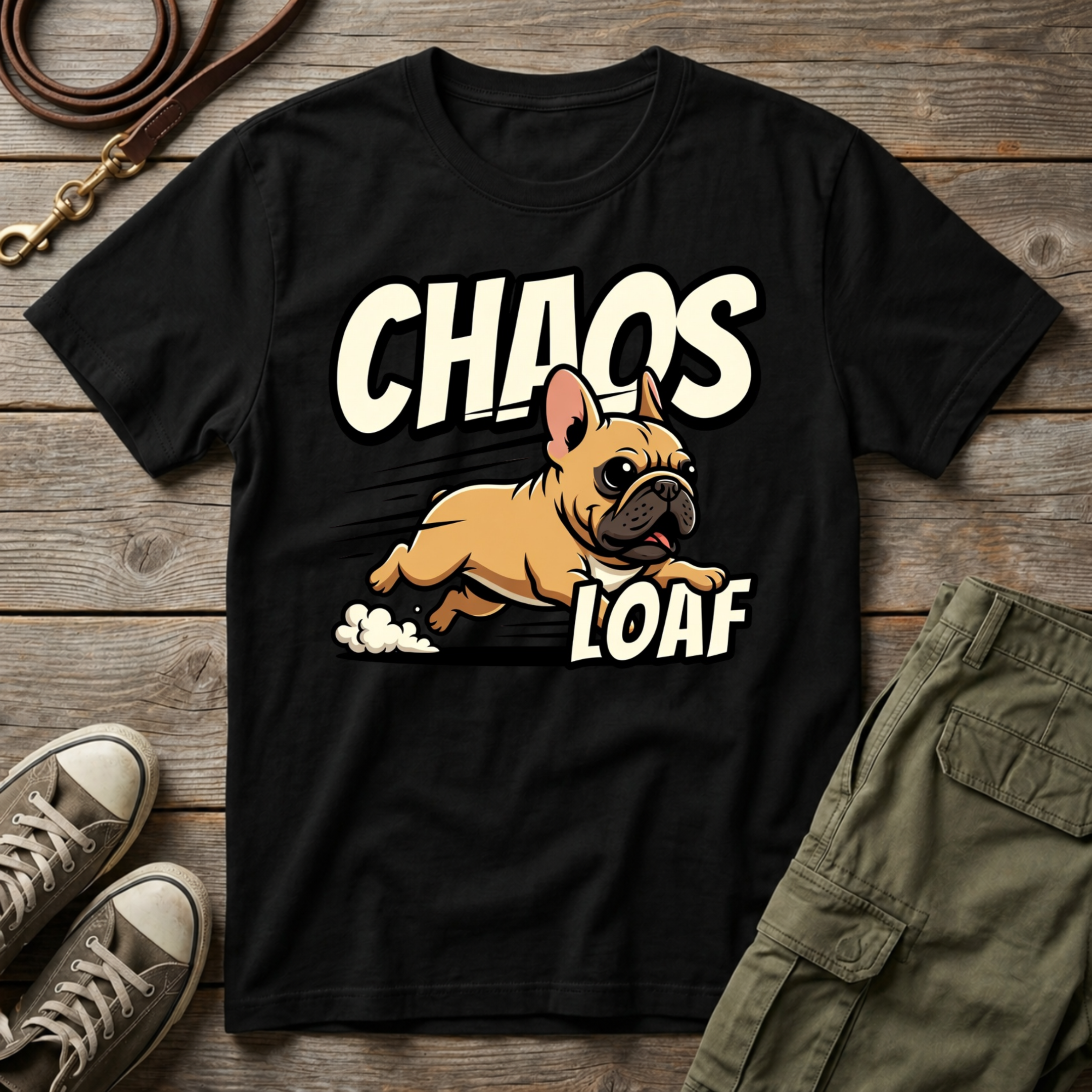 Frenchie Chaos Loaf T-Shirt