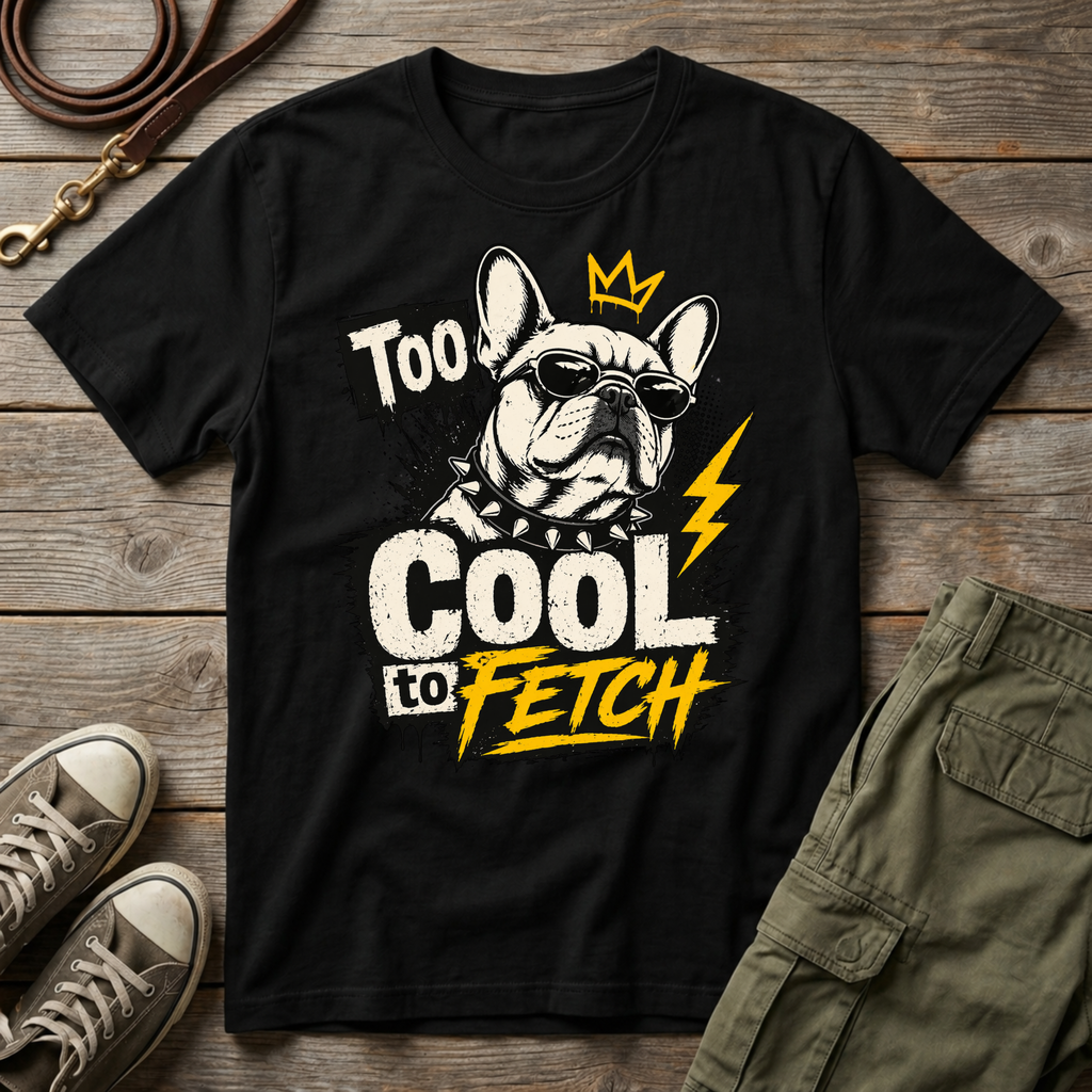Frenchie Too Cool To Fetch T-Shirt