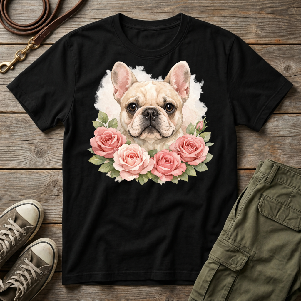 Frenchie Roses T-Shirt