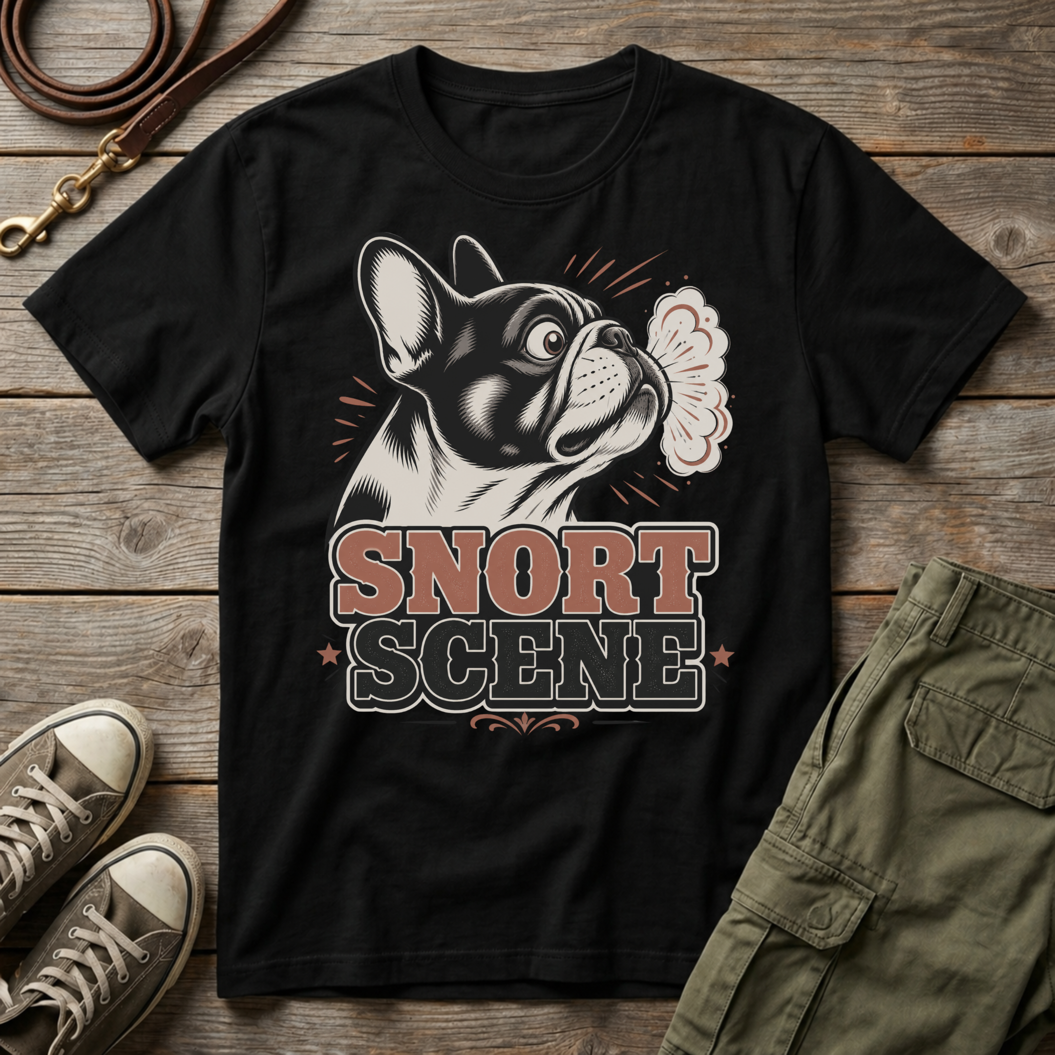Frenchie Snort Scene T-Shirt