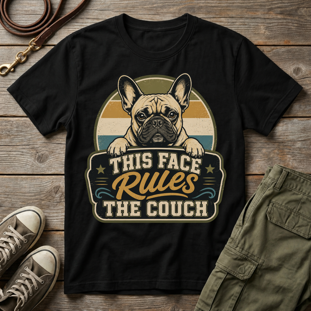 Frenchie Rules The Couch T-Shirt