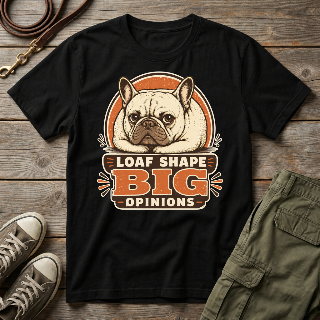 Frenchie Loaf Big Opinions T-Shirt