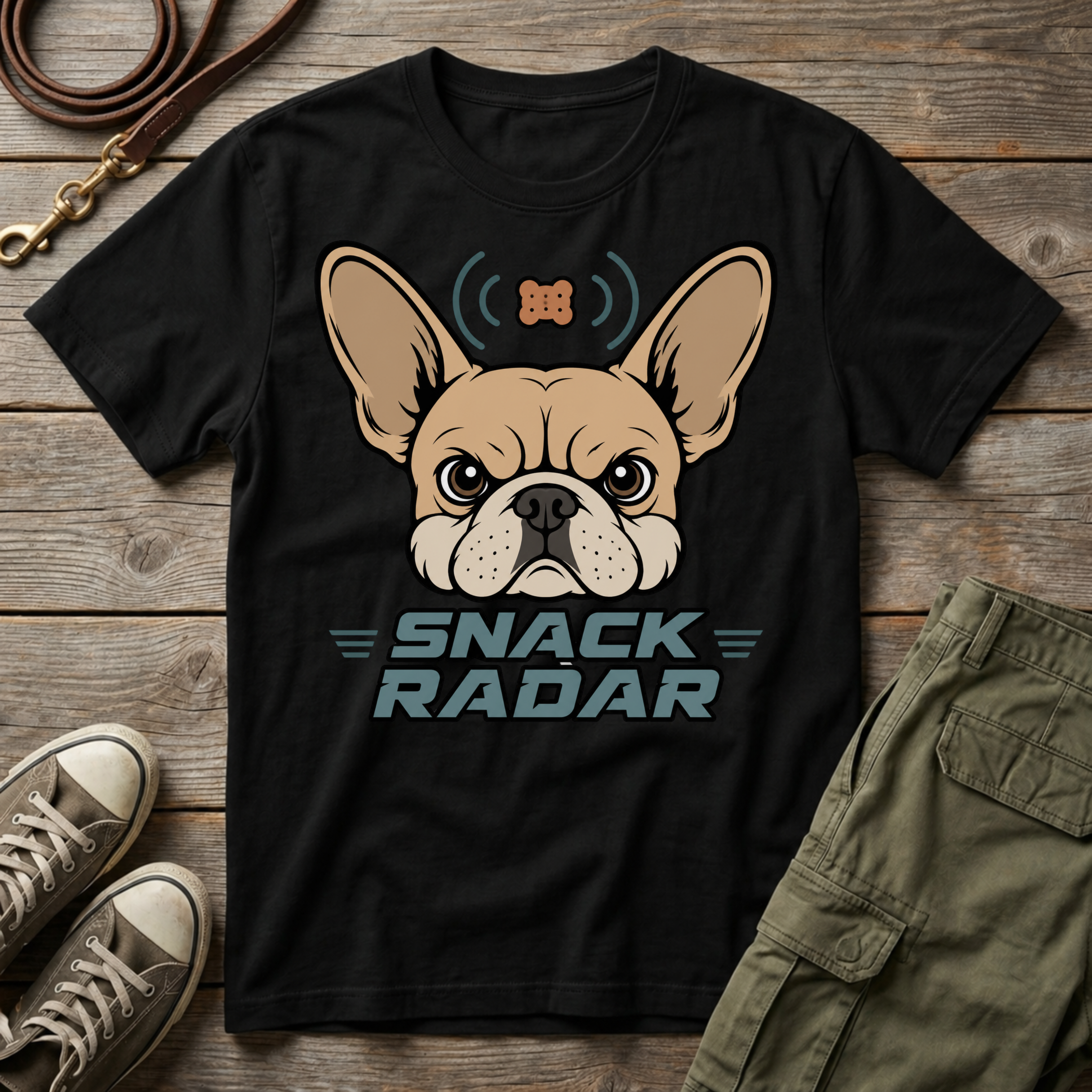 Frenchie Snack Radar T-Shirt