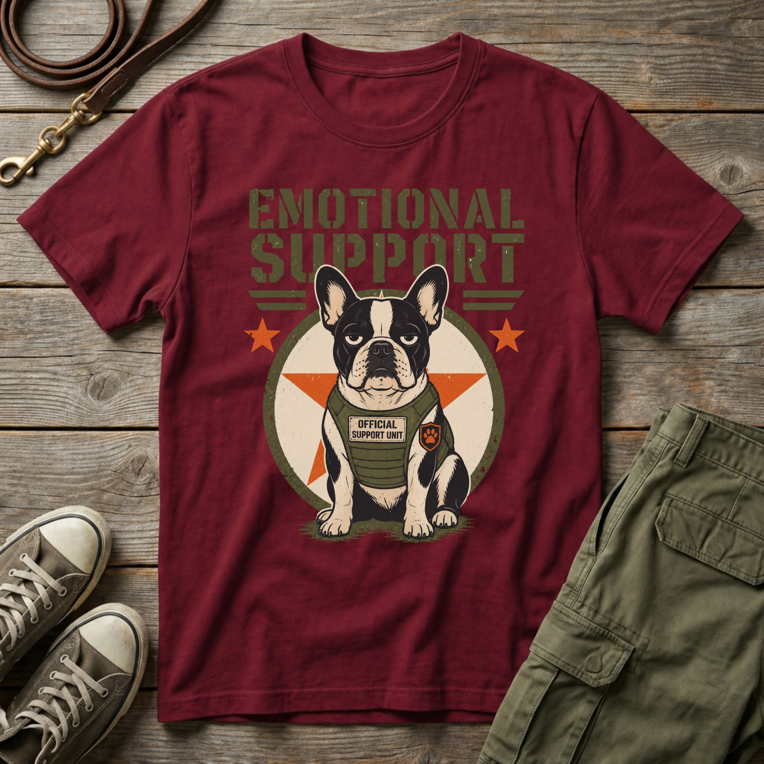 Frenchie Emotional Support T-Shirt