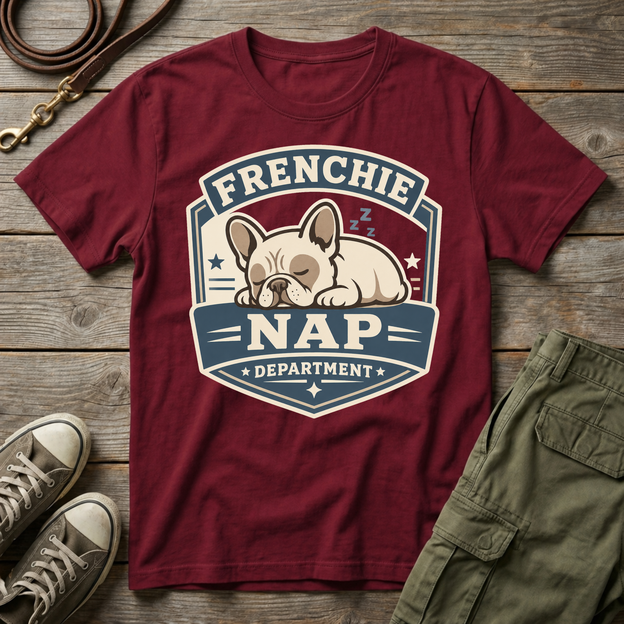 Frenchie Nap Department T-Shirt