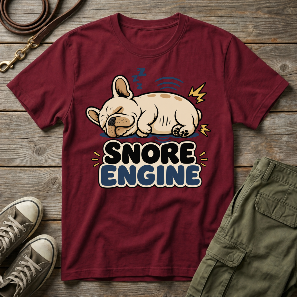 Frenchie Snore Engine T-Shirt