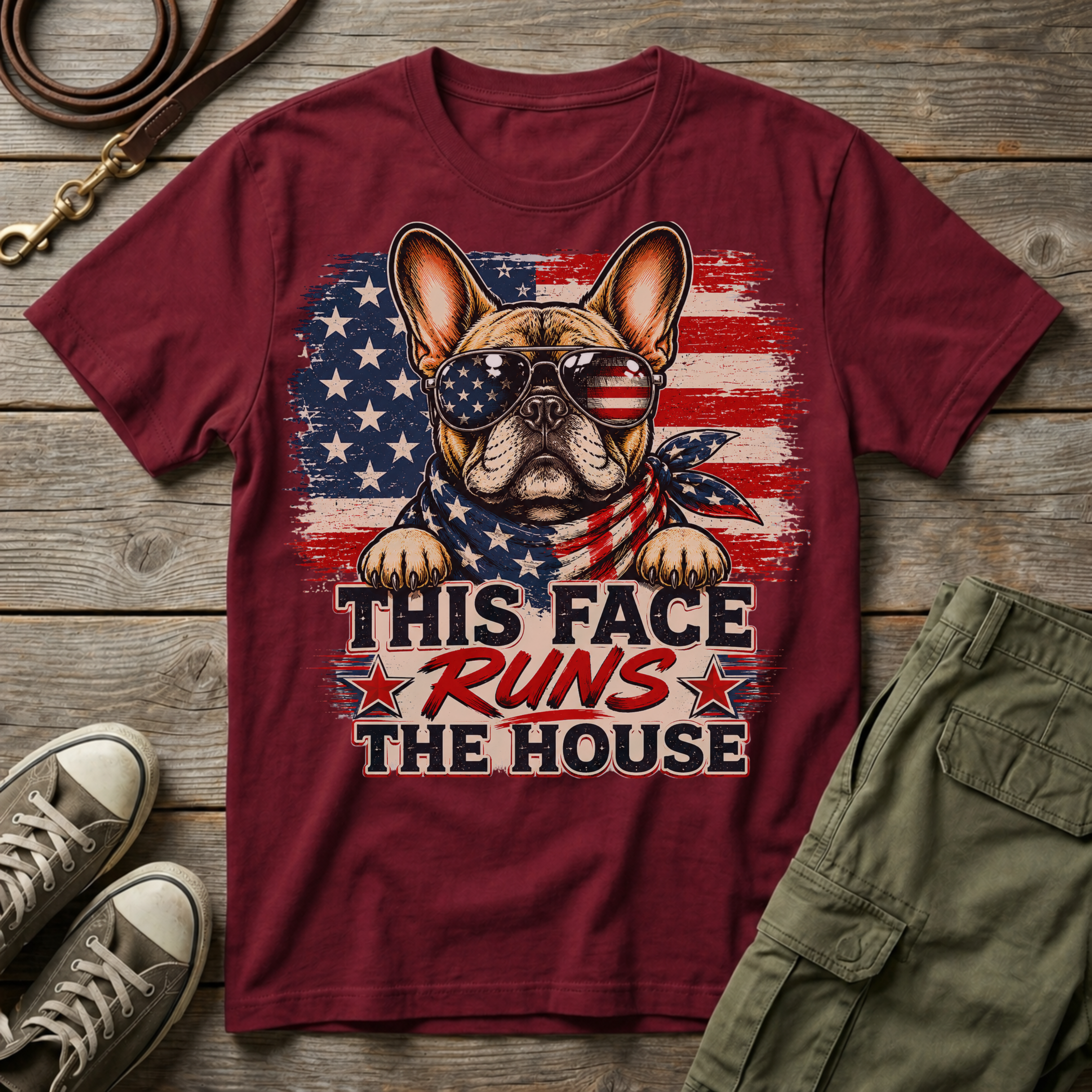 Frenchie Runs The House T-Shirt