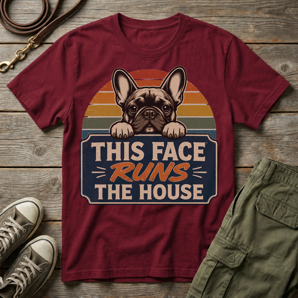 Sunset Frenchie Runs The House T-Shirt