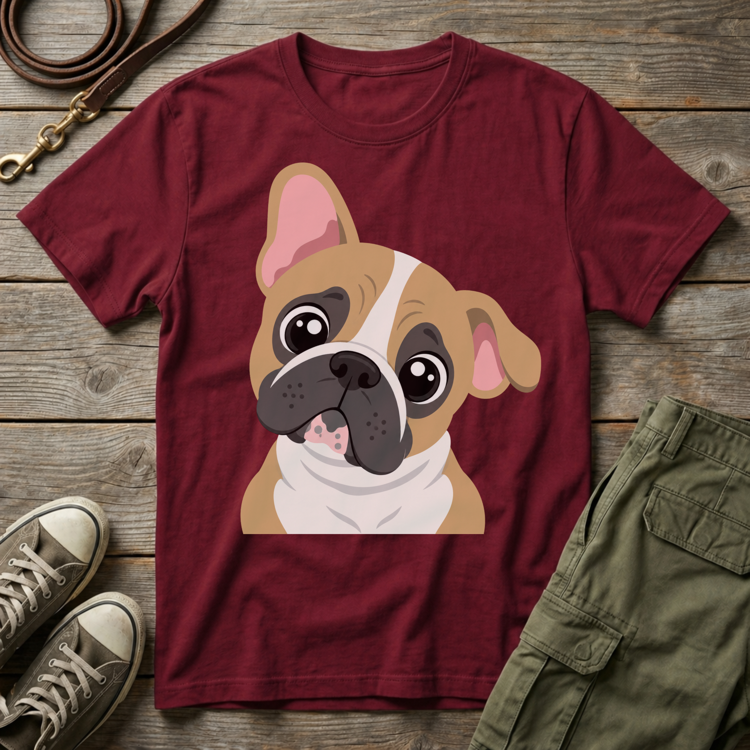 Frenchie Head Tilt T-Shirt