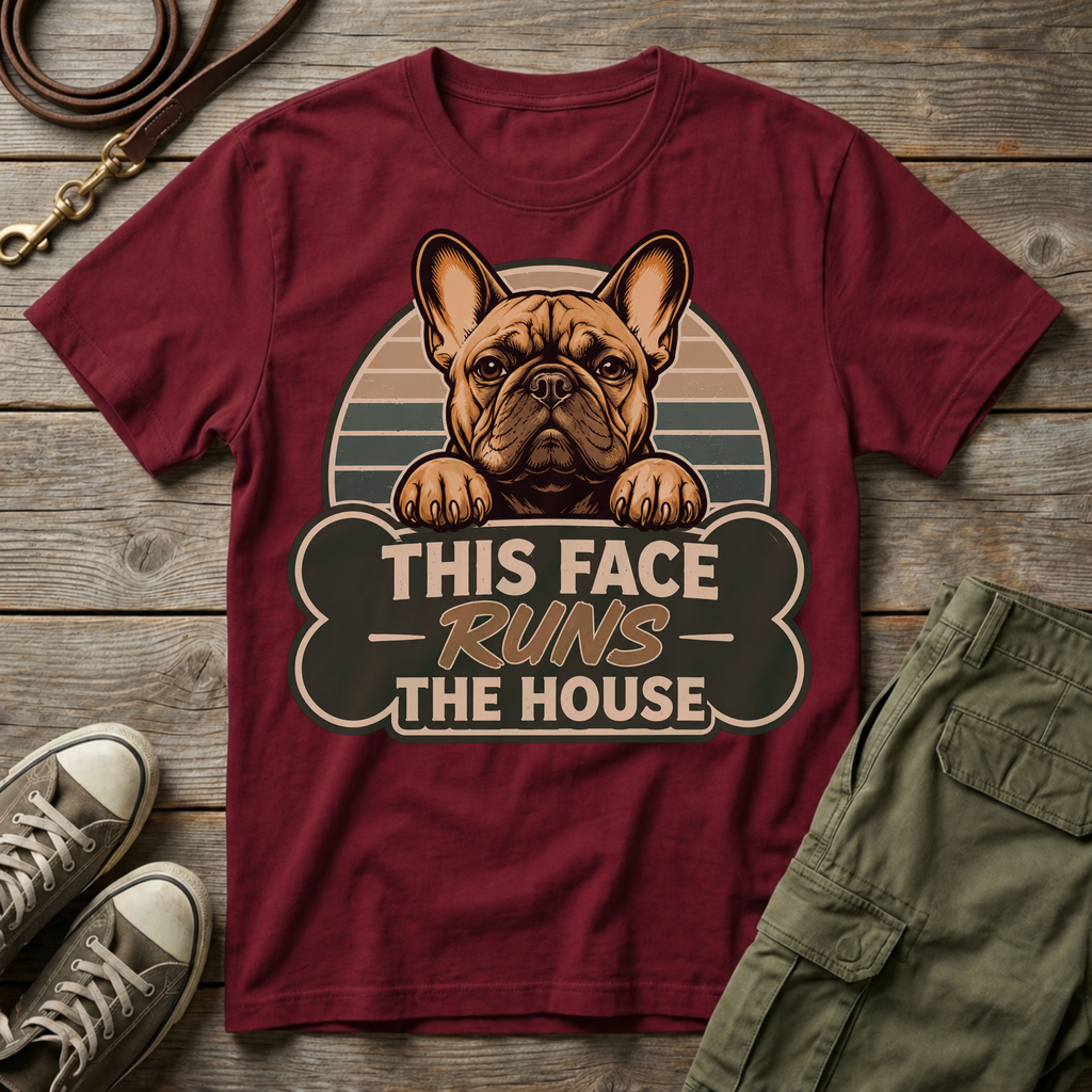 Frenchie Runs The House Sunset T-Shirt