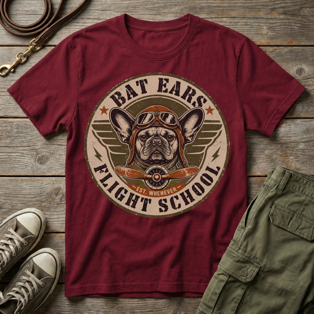 Frenchie Flight School T-Shirt