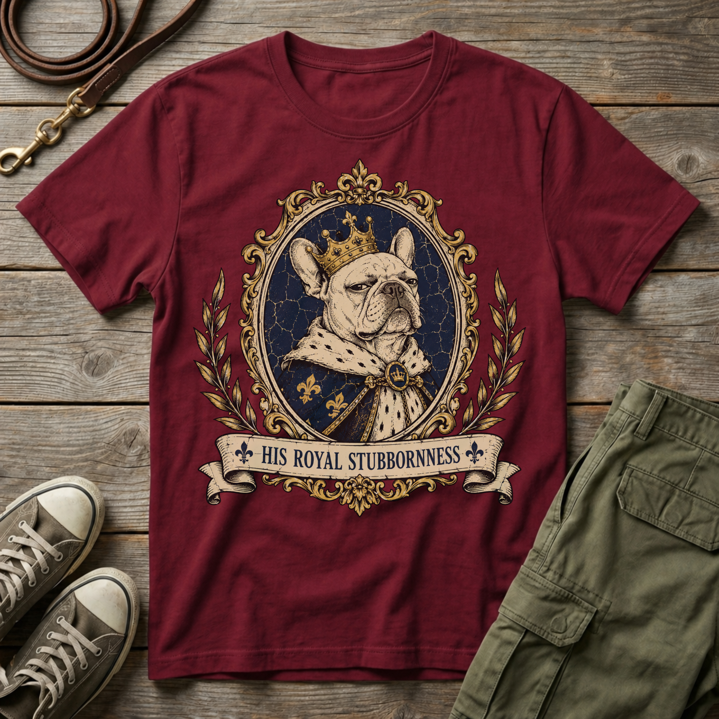 Frenchie Royal Stubbornness T-Shirt