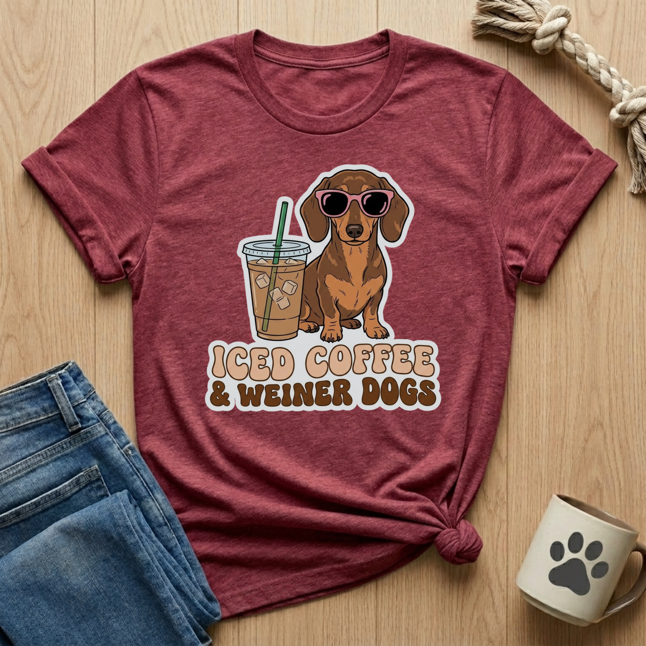 Iced Coffee & Weiner Dogs T-Shirt