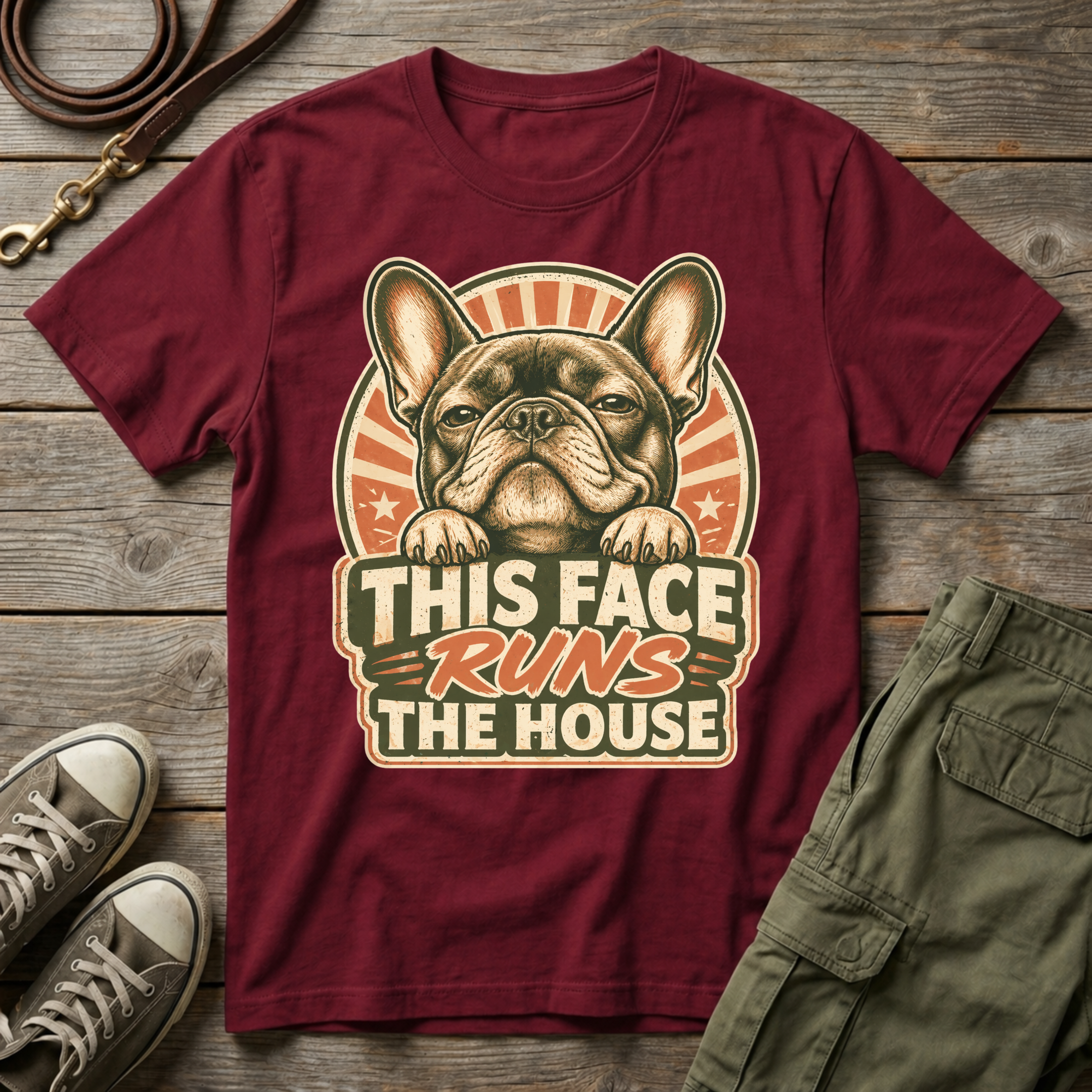 Frenchie Runs The House T-Shirt
