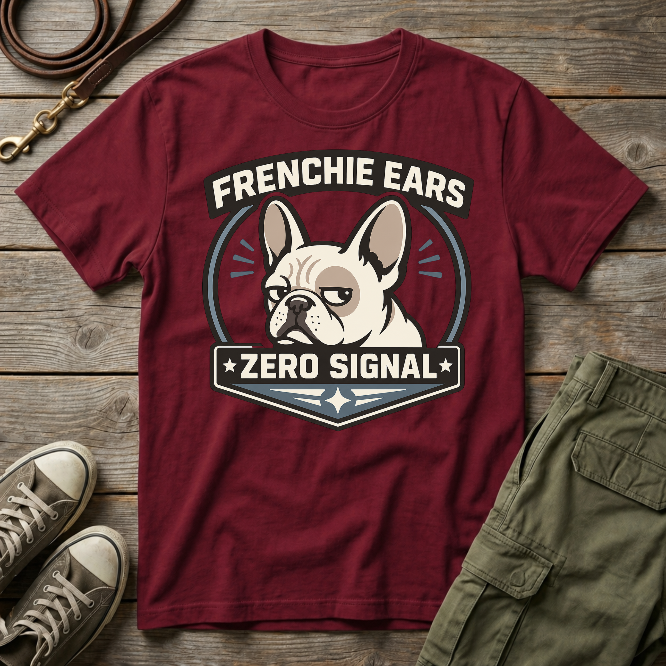 Frenchie Ears 0 Signal T-Shirt