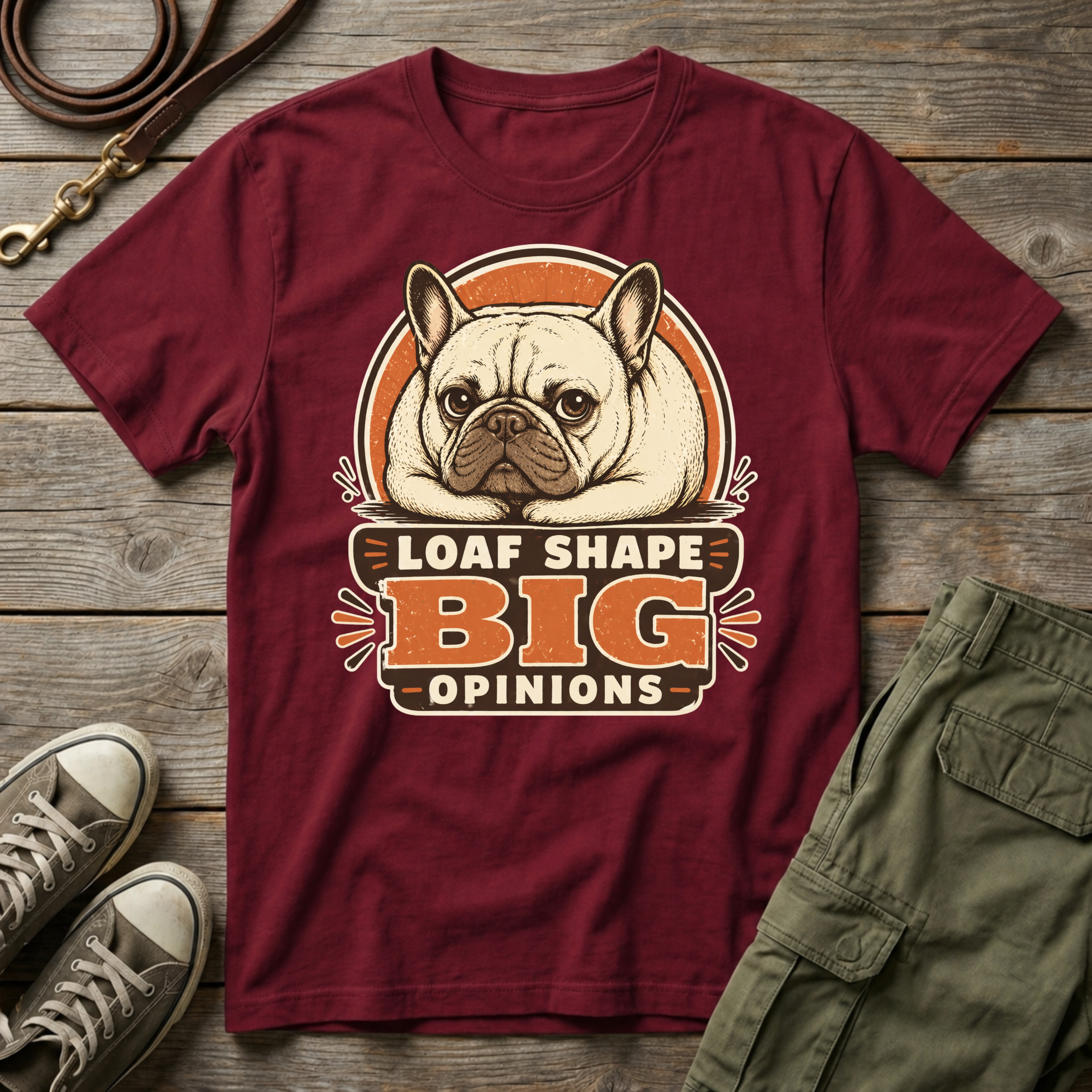 Frenchie Loaf Big Opinions T-Shirt