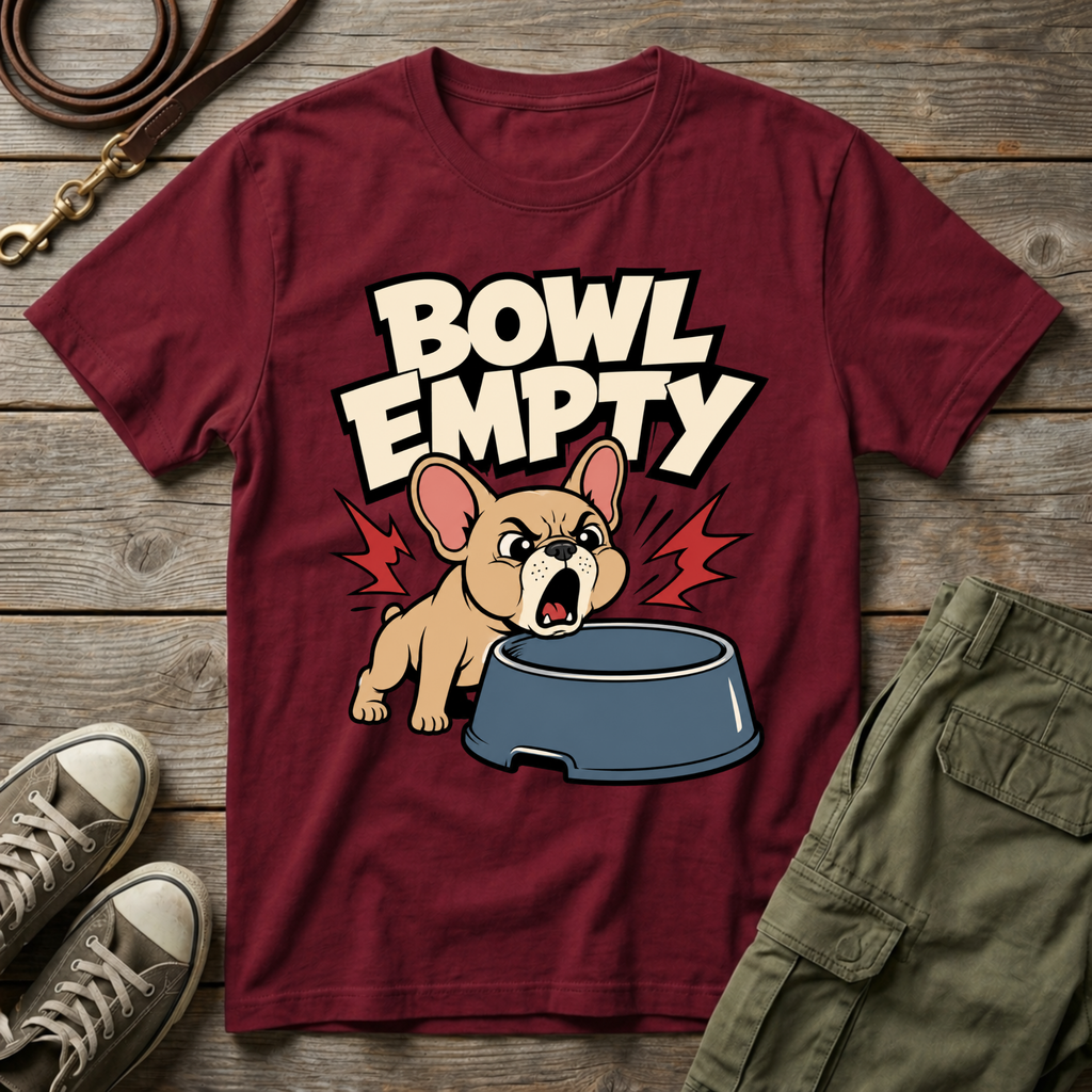 Frenchie Empty Bowl T-Shirt