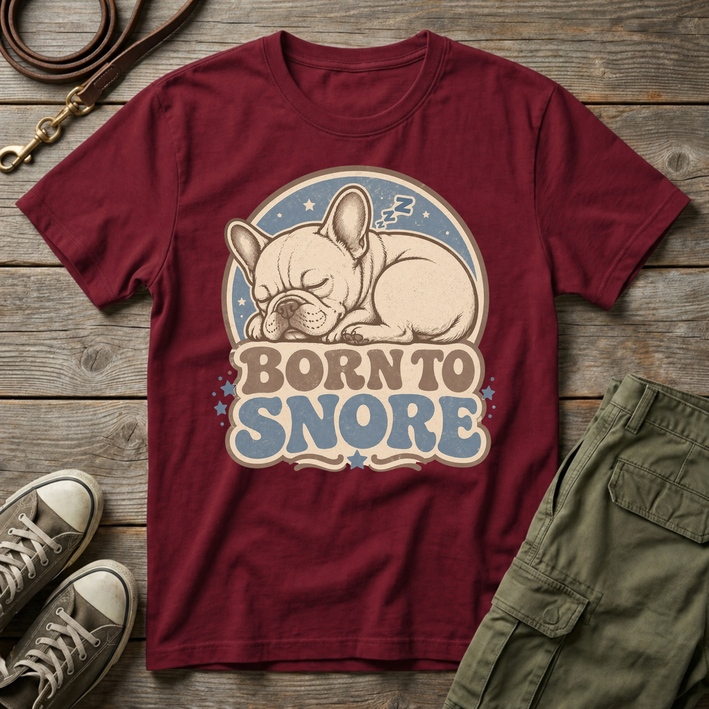 Frenchie Born To Snore T-Shirt