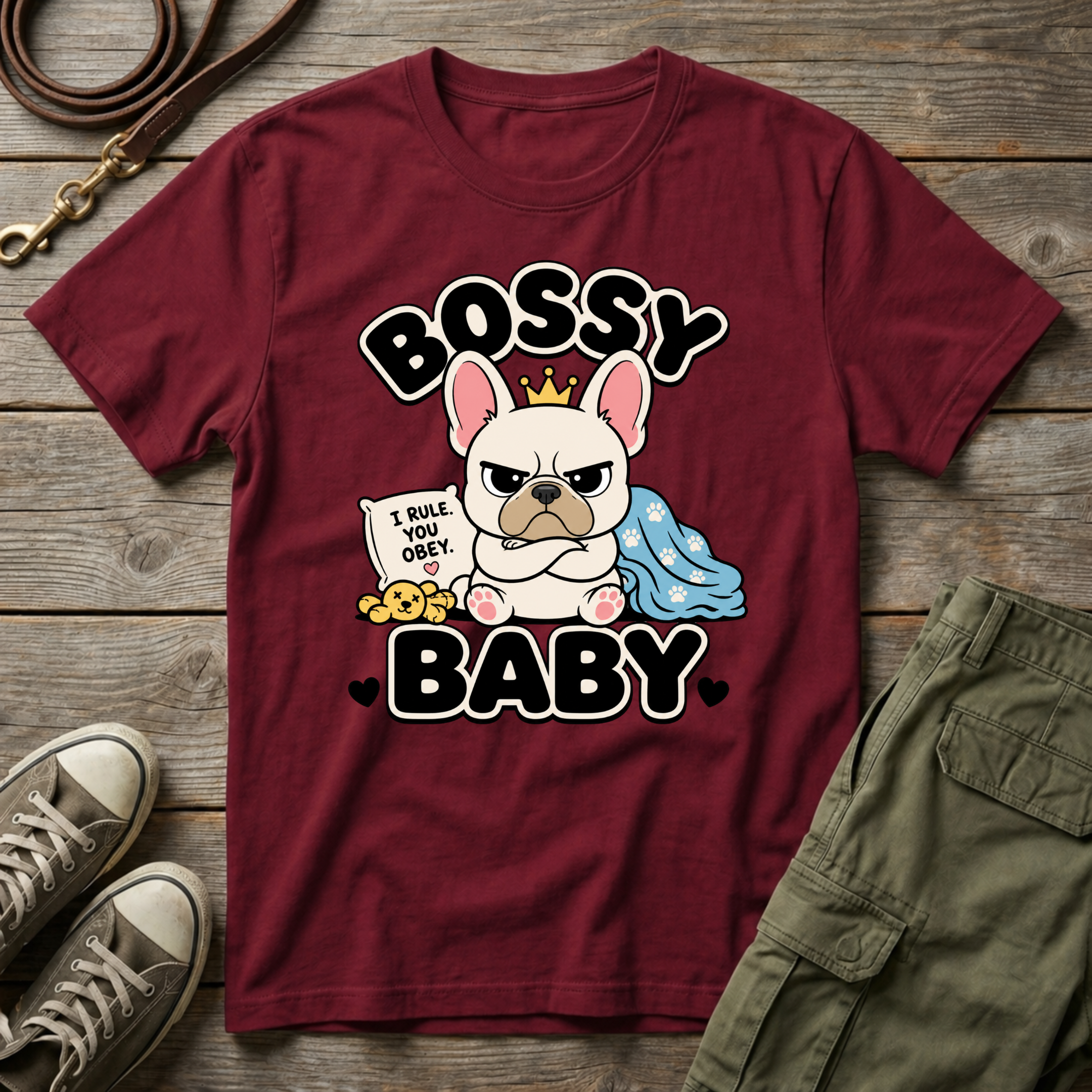 Frenchie Bossy Baby T-Shirt