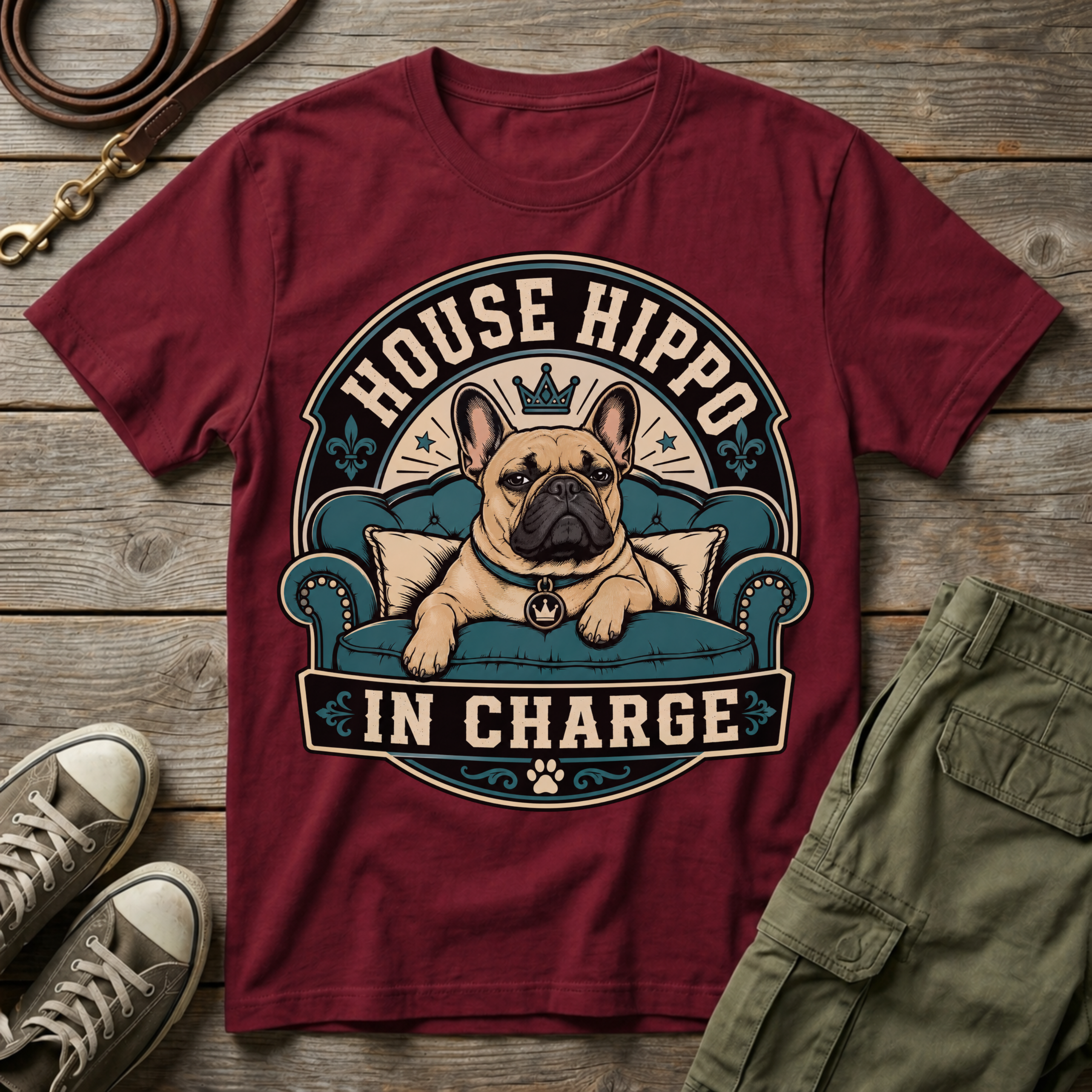 House Hippo In Charge T-Shirt