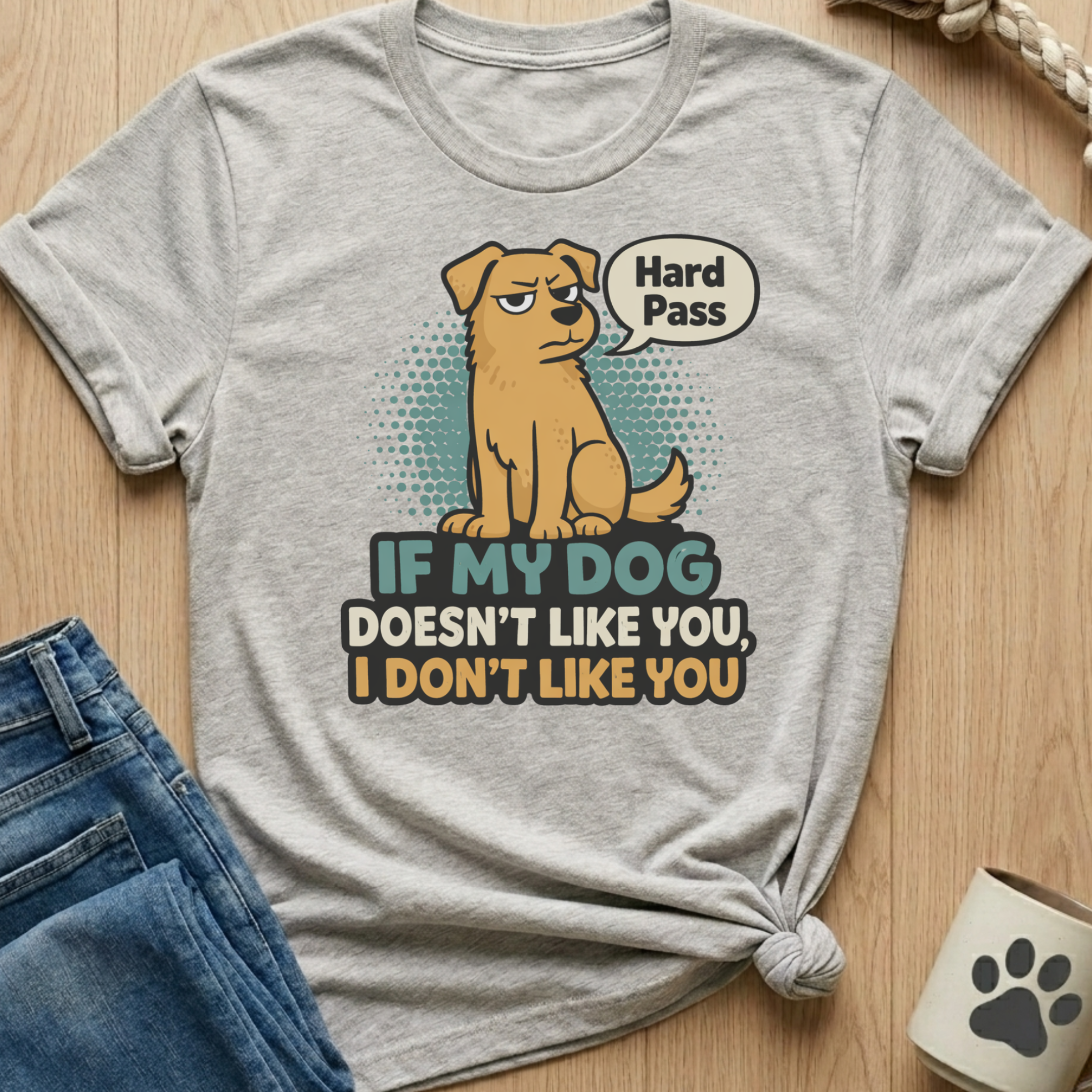 Dog Doesn't Like You - Hard Pass T-Shirt