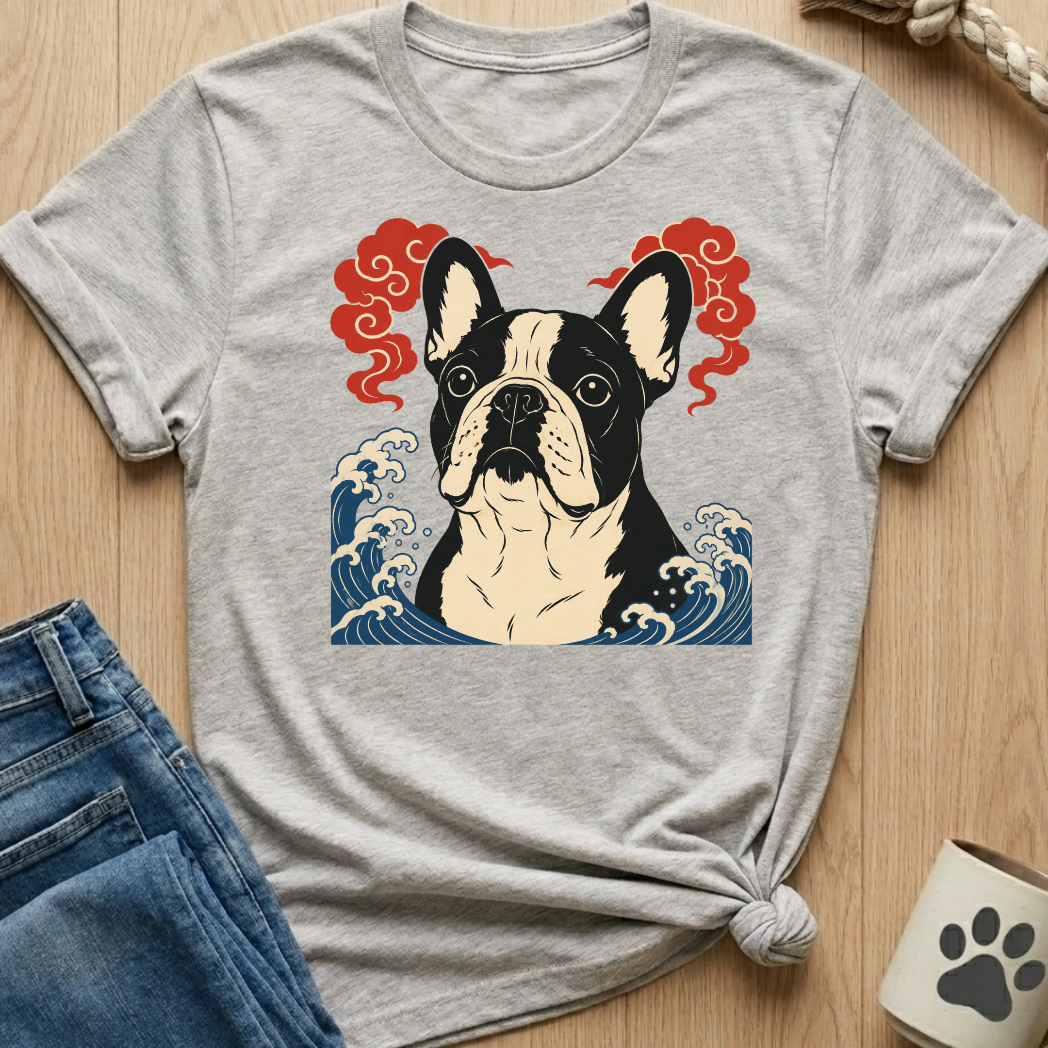 French Bulldog Ukiyo-e T-Shirt