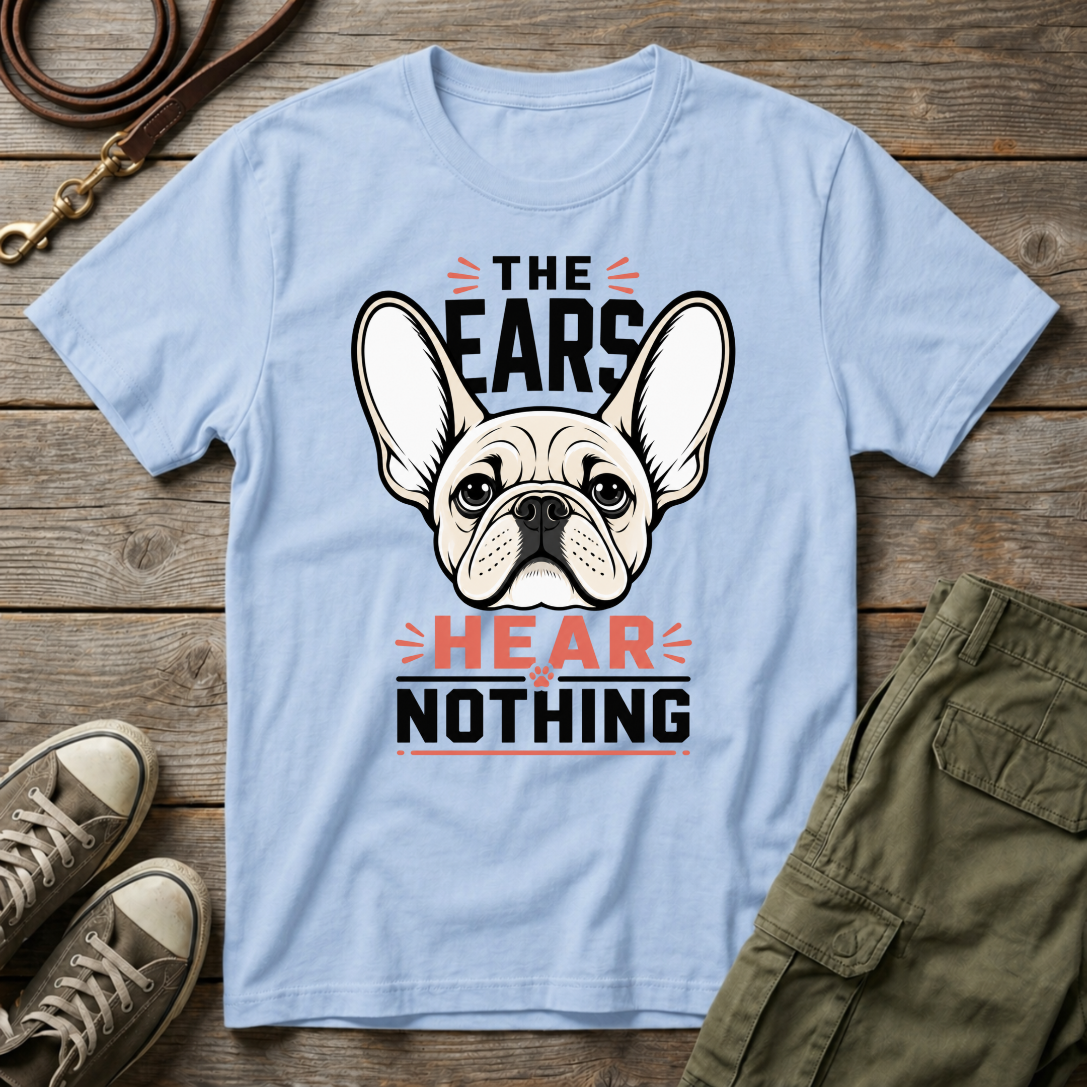 Frenchie Hear Nothing T-Shirt