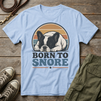 Sunset Frenchie Born To Snore T-Shirt