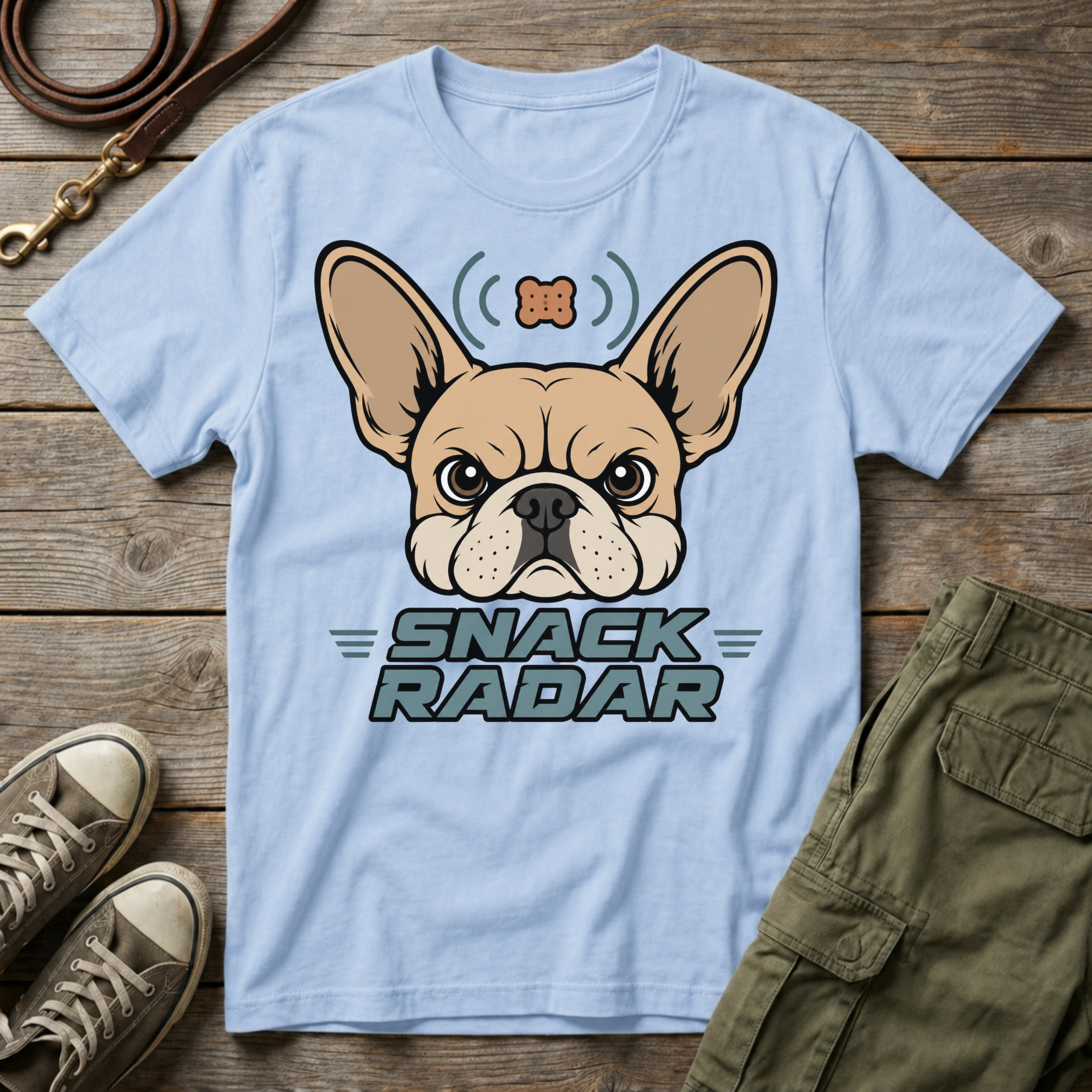 Frenchie Snack Radar T-Shirt