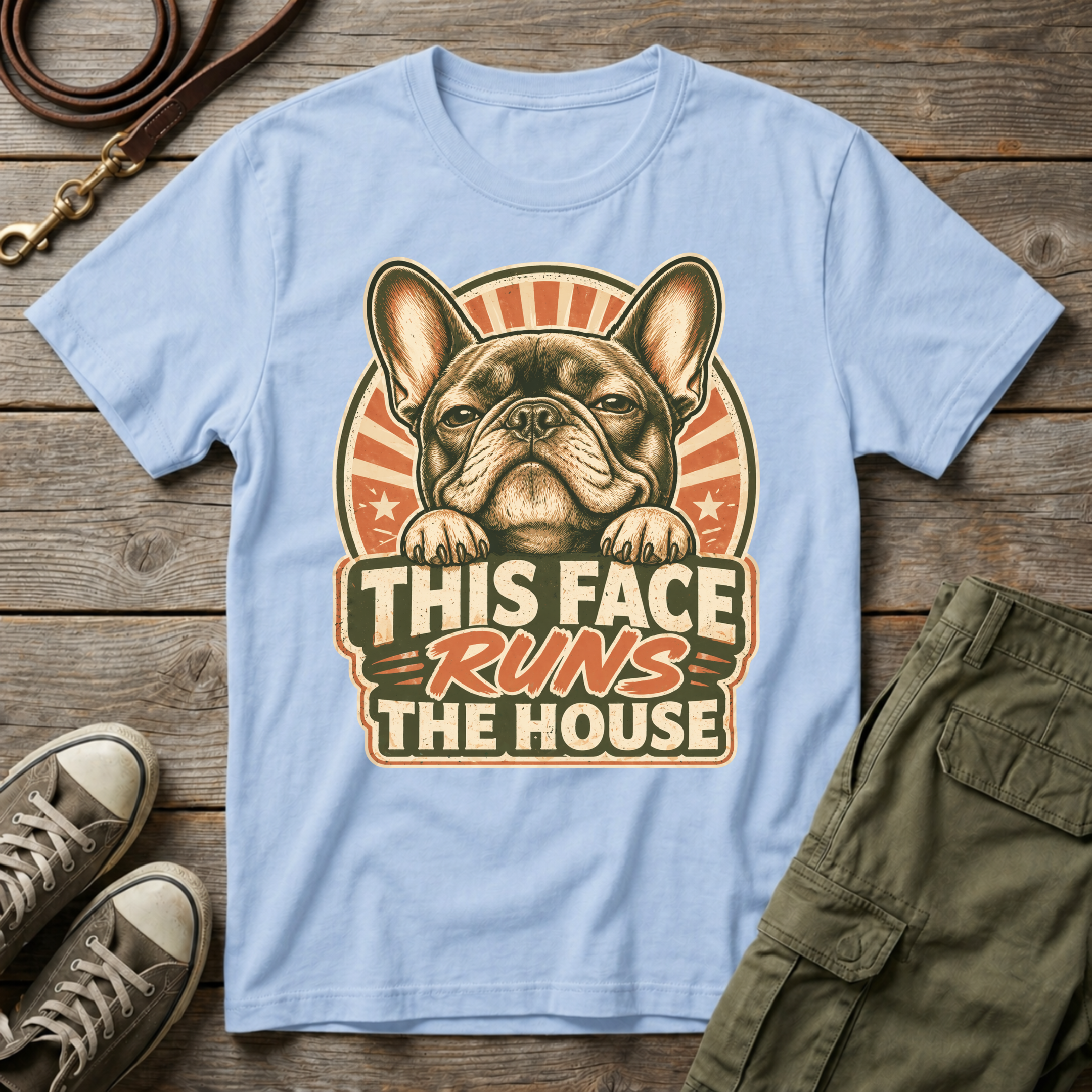 Frenchie Runs The House T-Shirt