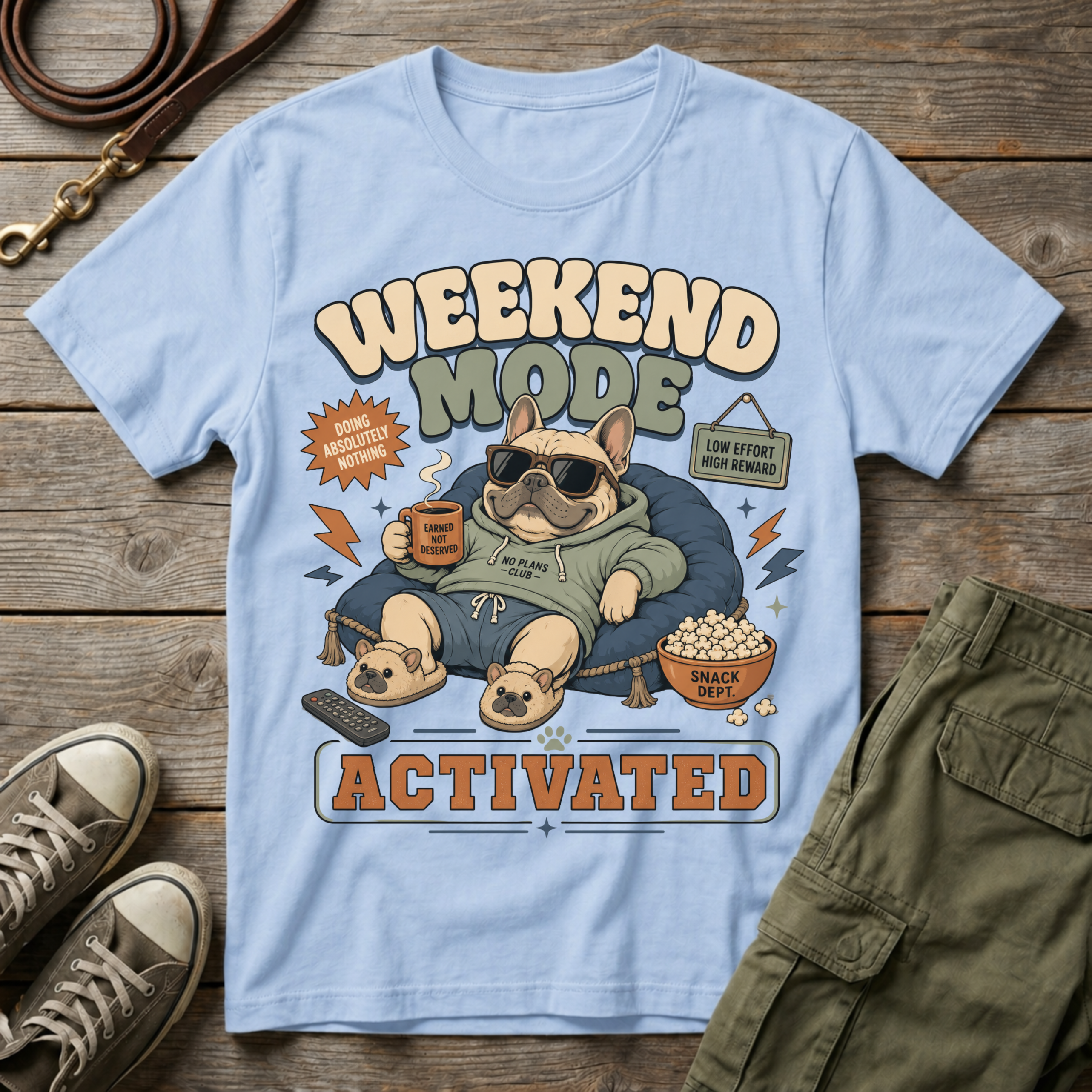 Frenchie Weekend Mode T-Shirt