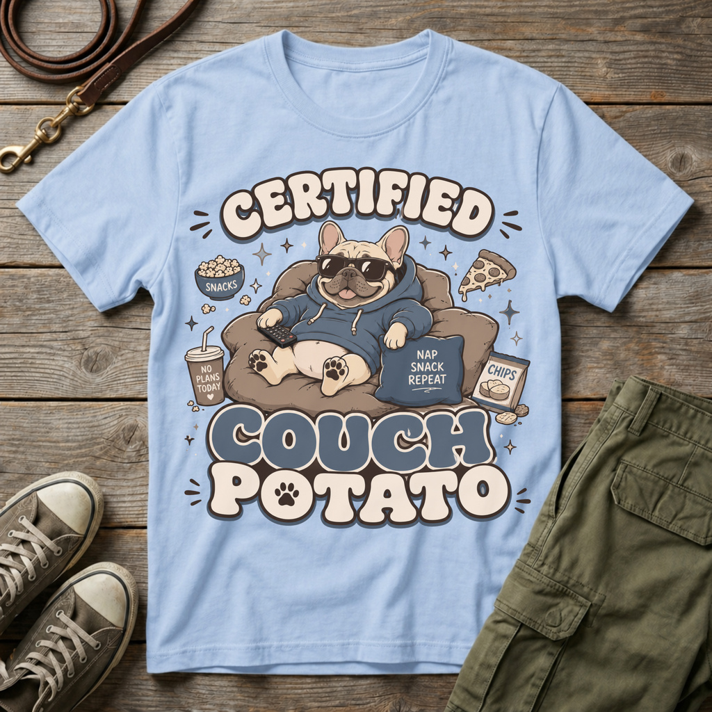 Frenchie Certified Couch Potato T-Shirt