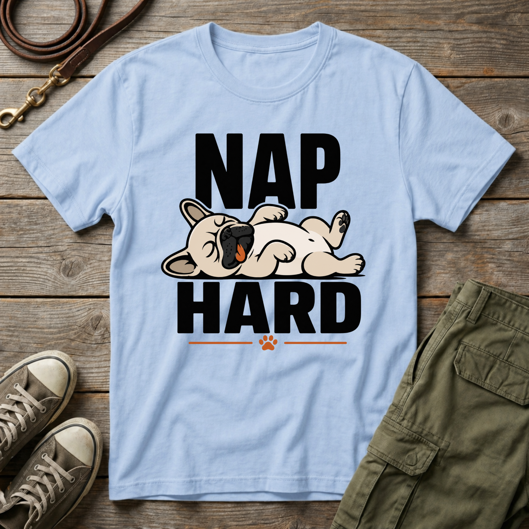 Frenchie Nap Hard T-Shirt