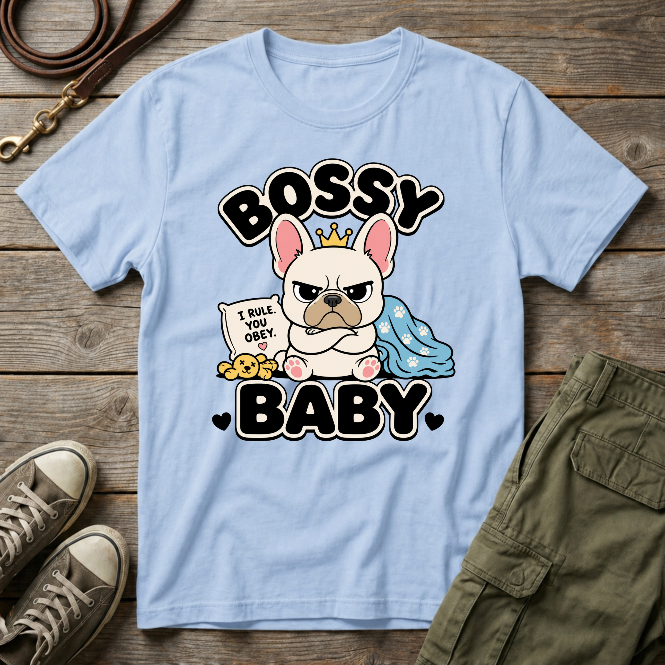 Frenchie Bossy Baby T-Shirt