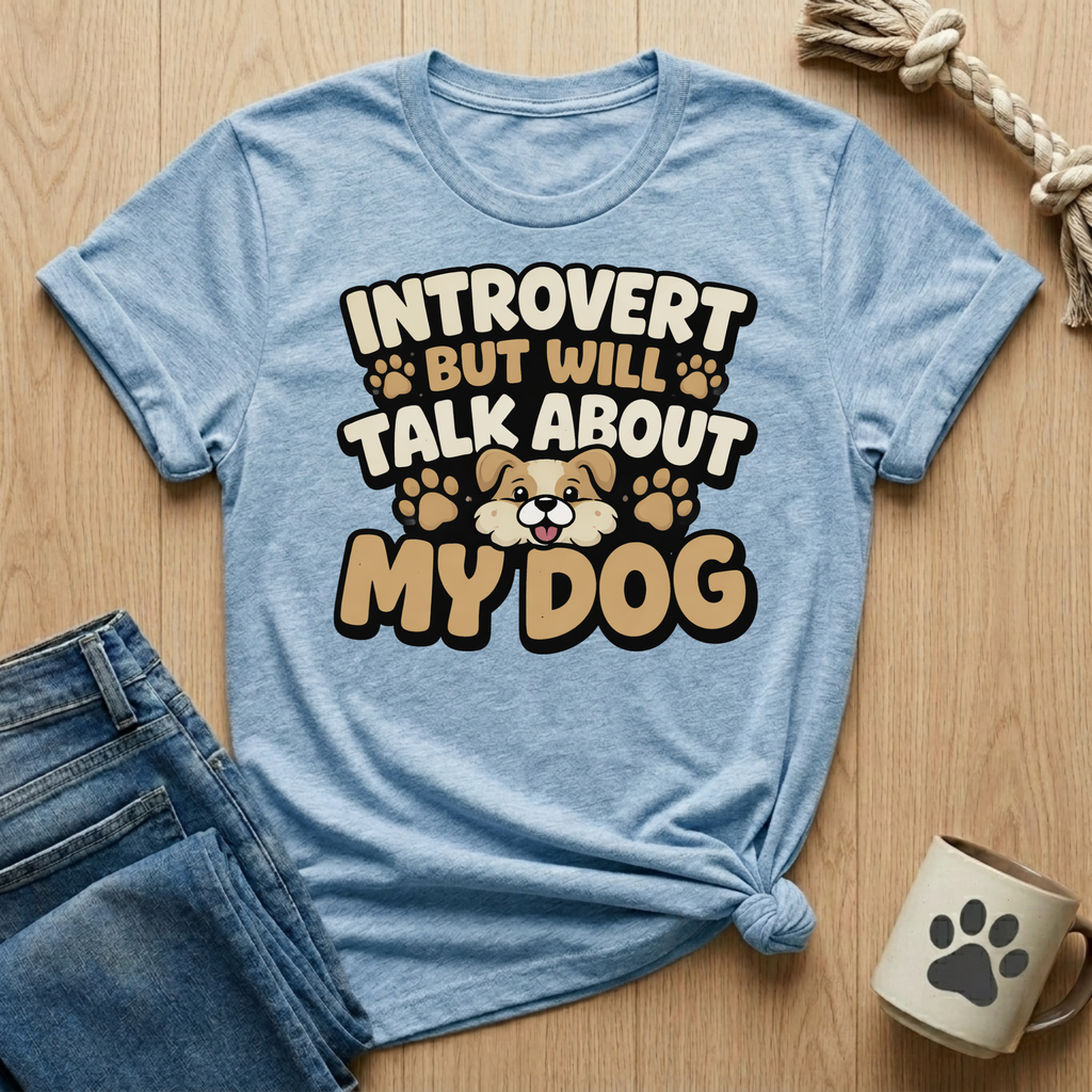 Introvert But Will Talk About My Dog T-Shirt